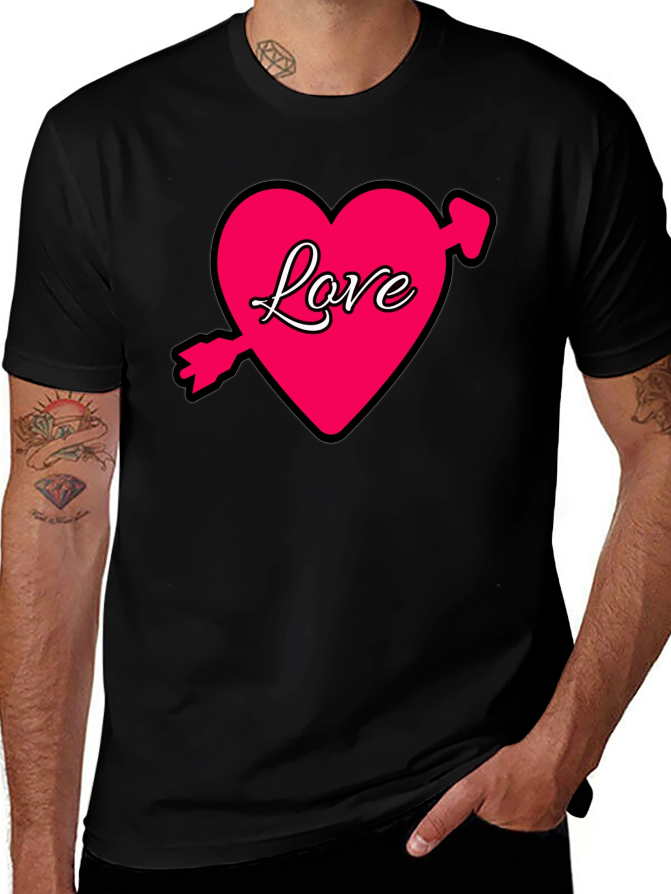 Love Heart Arrow Tee - Valentines Day Gift
