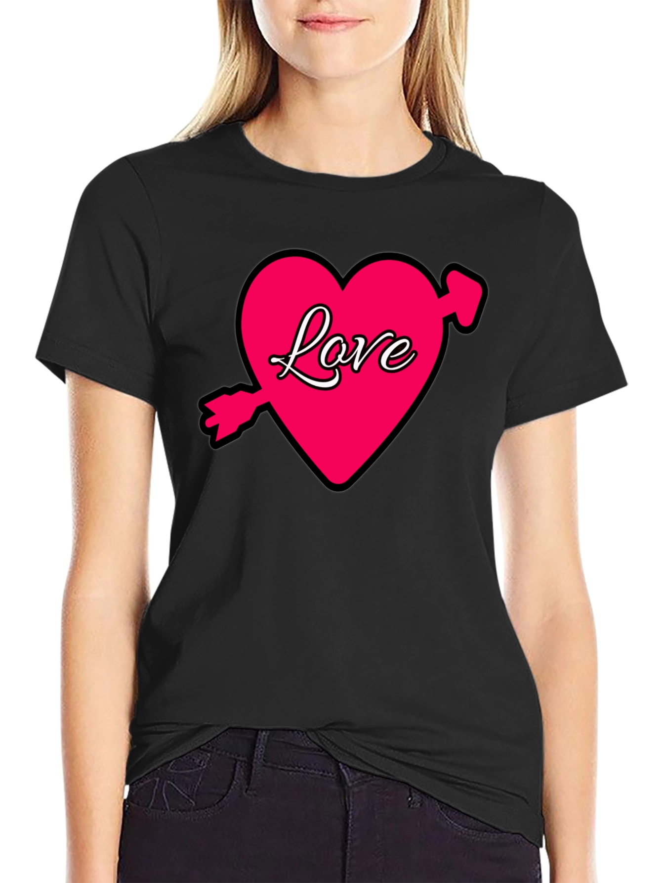 Love Heart Arrow Tee - Valentines Day Gift