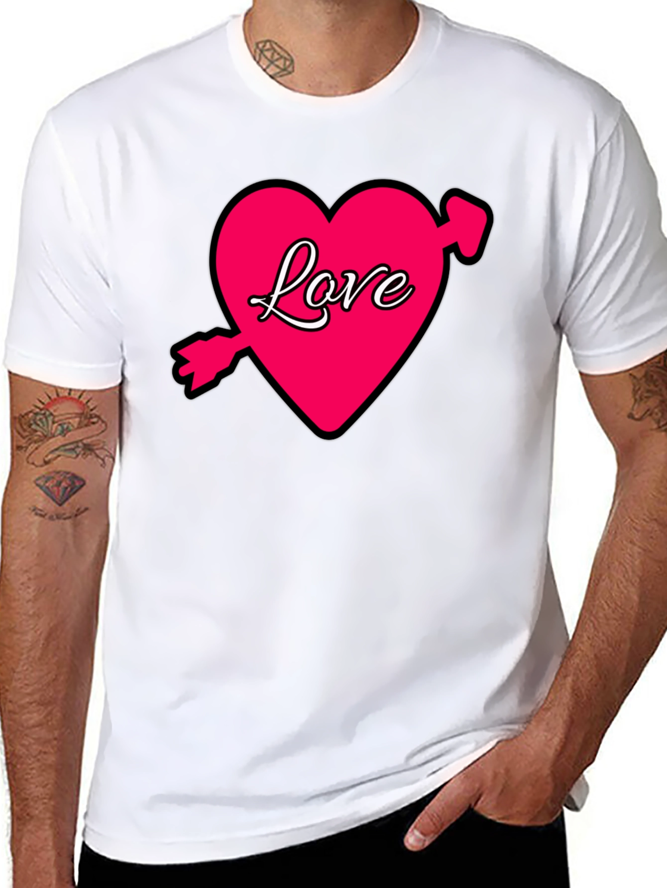 Love Heart Arrow Tee - Valentines Day Gift