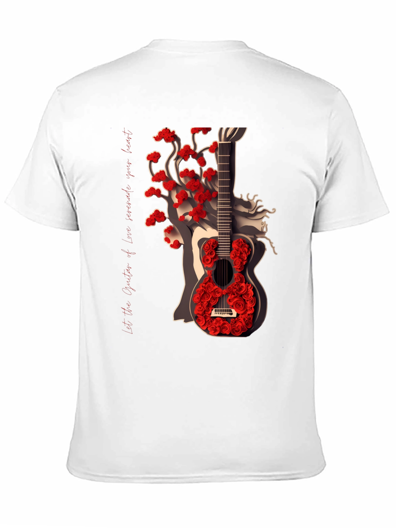 Guitar Rose Graphic Tee - Stylish Unisex T-Shirt