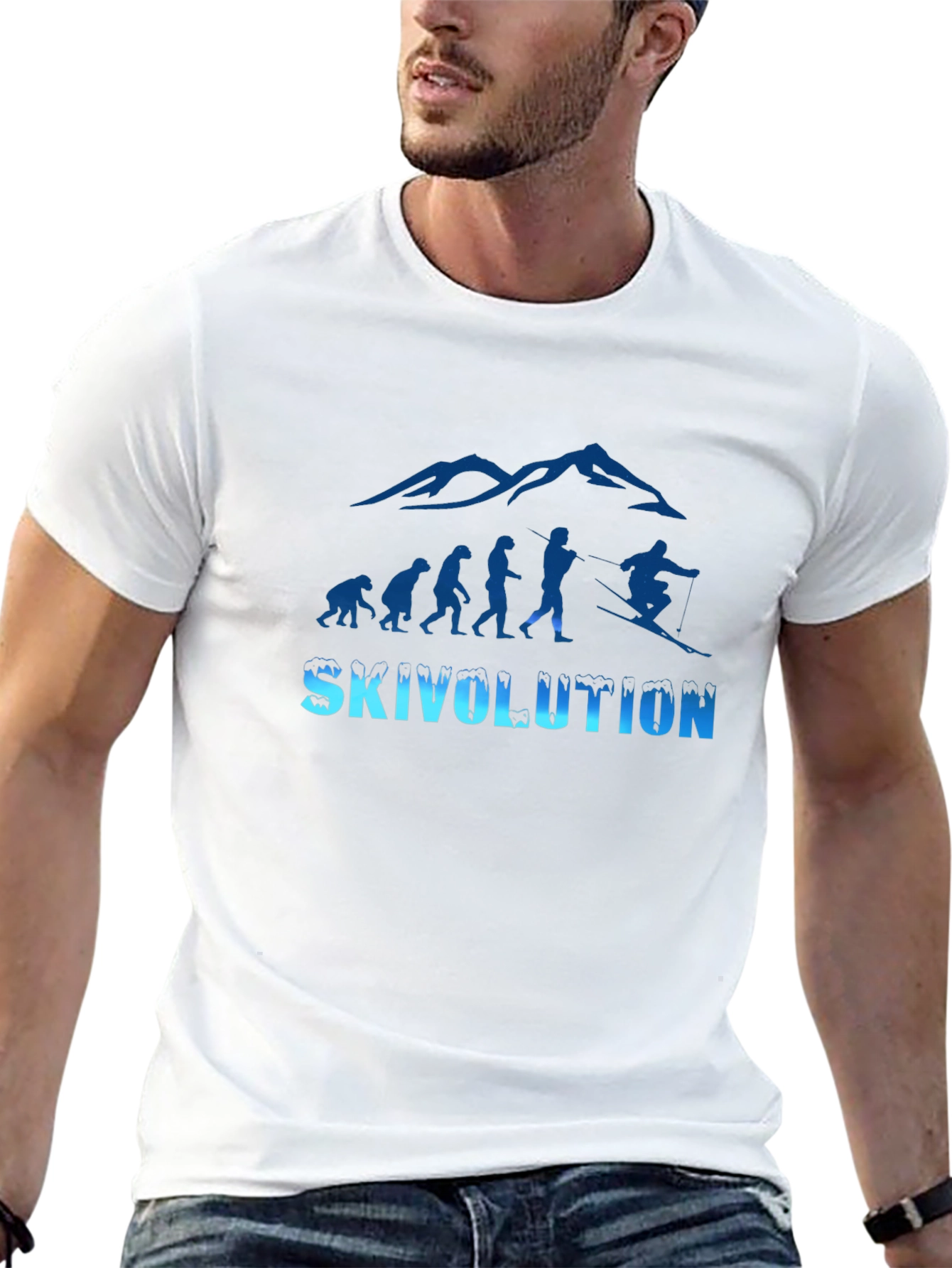 Skivolution T-Shirt - Ski Evolution Design
