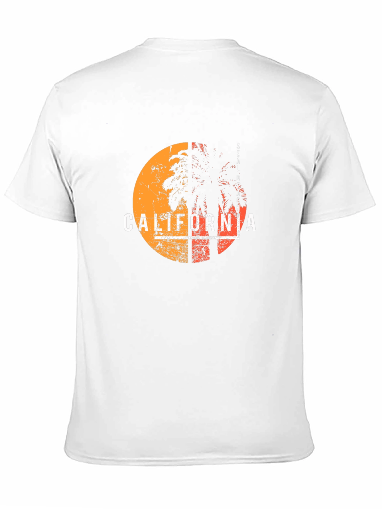 California Seal Beach Palm Tree Graphic Tee