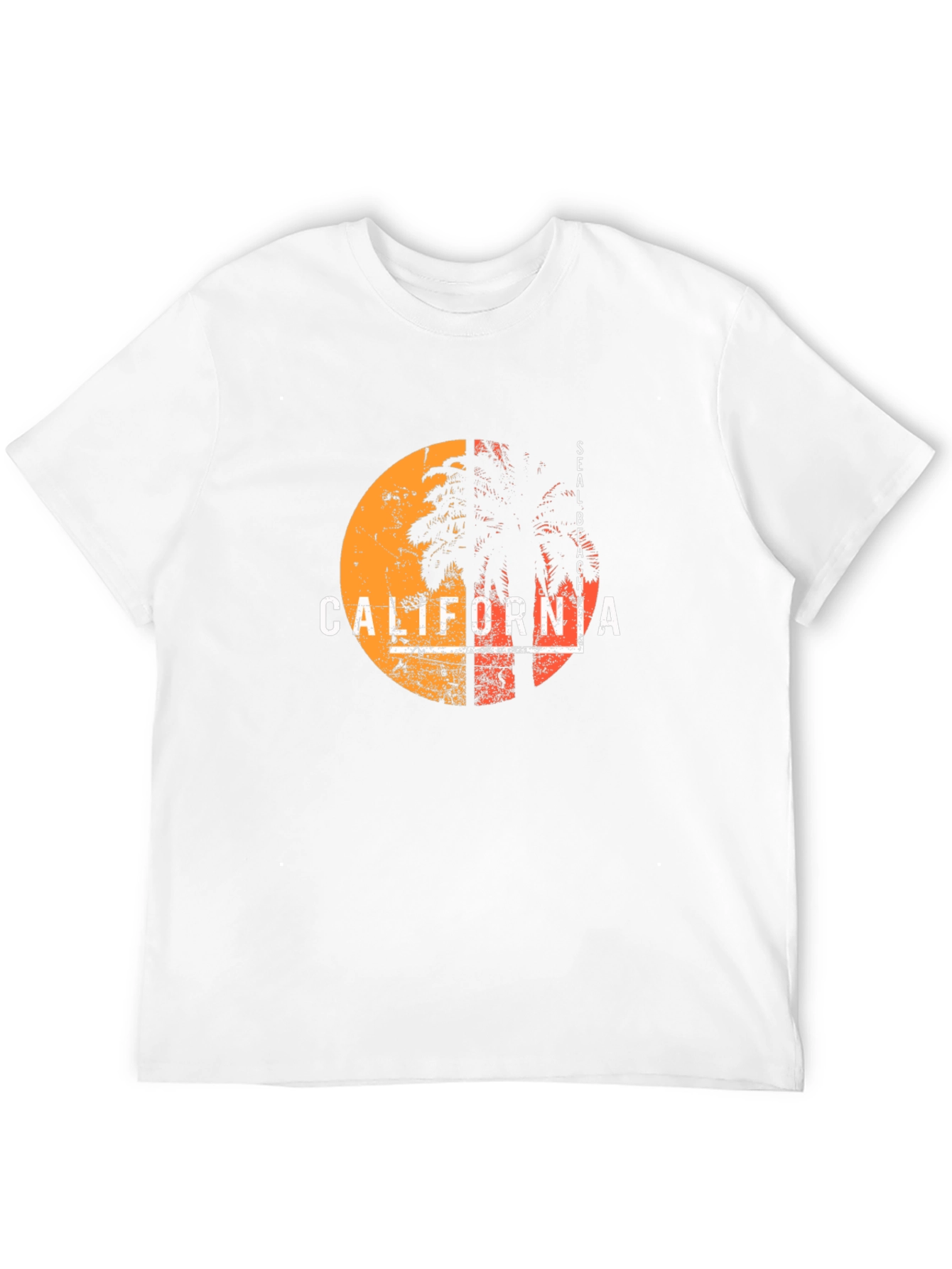 California Seal Beach Palm Tree Graphic Tee