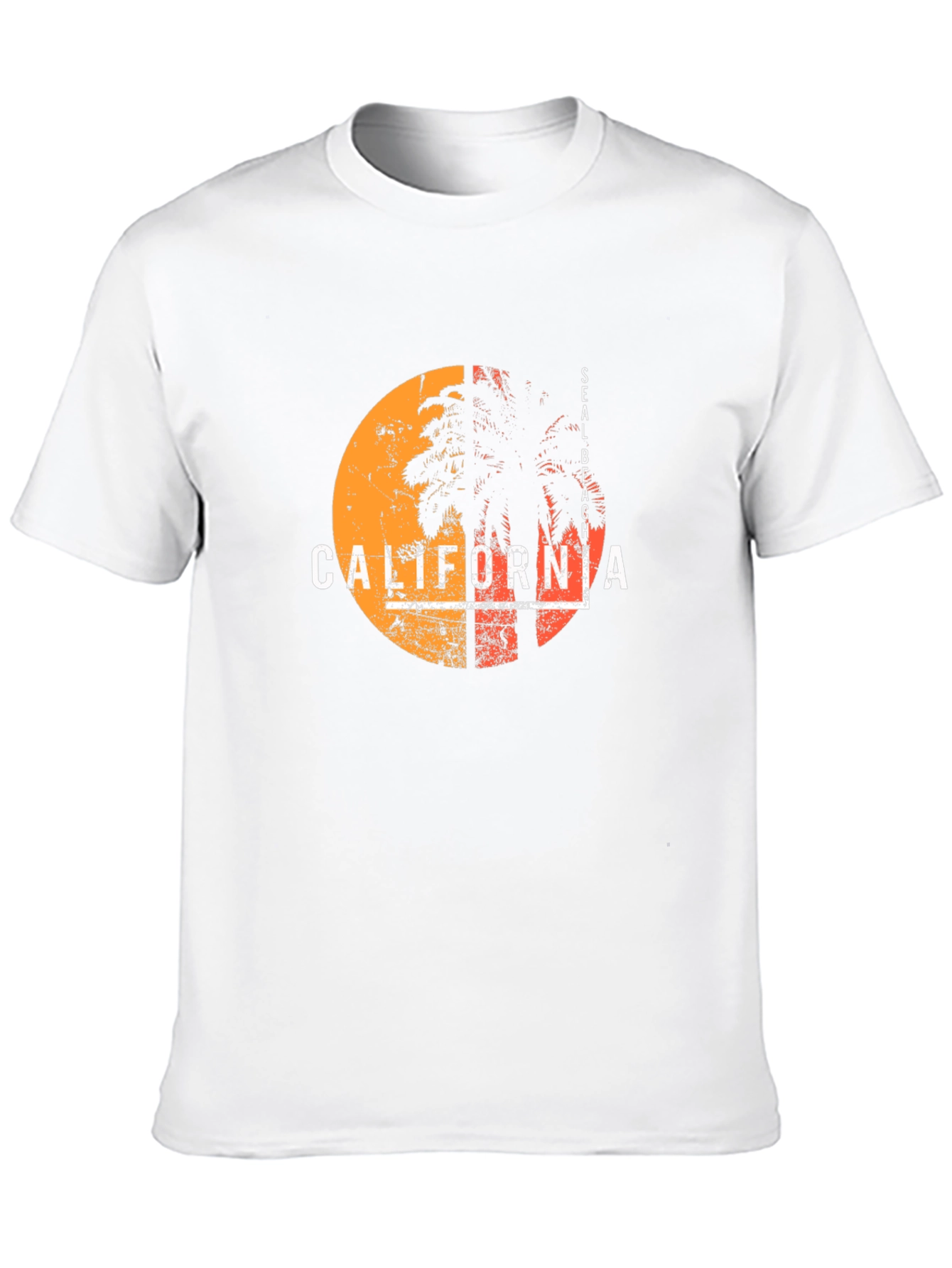 California Seal Beach Palm Tree Graphic Tee