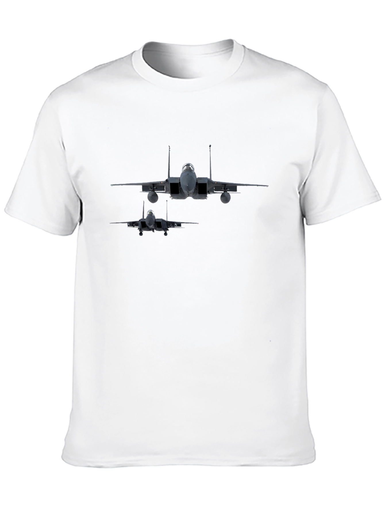 Jet Fighter Graphic Print Tee - Black