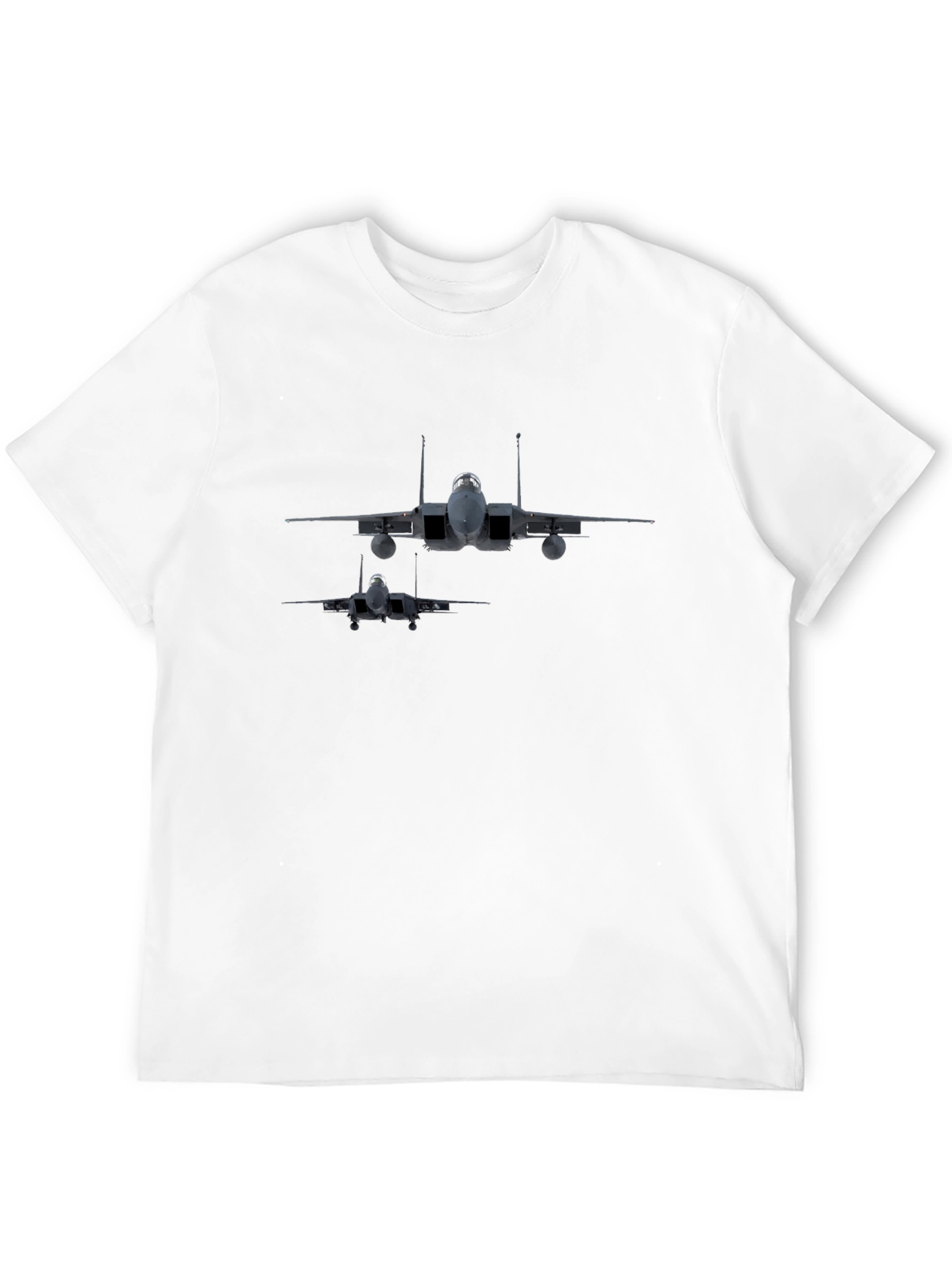 Jet Fighter Graphic Print Tee - Black