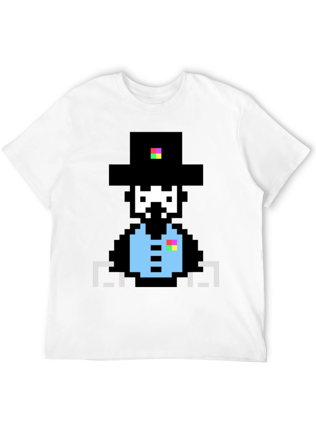 Pixel Art Gentleman Graphic T-Shirt
