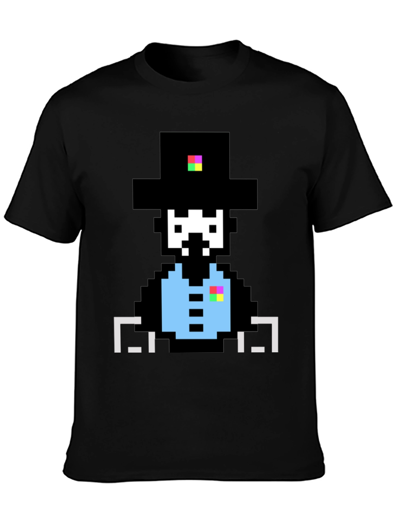 Pixel Art Gentleman Graphic T-Shirt