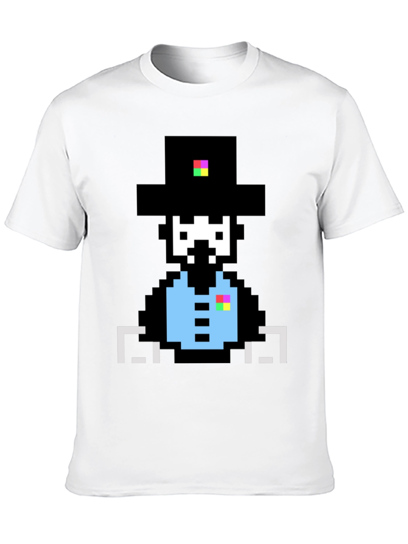 Pixel Art Gentleman Graphic T-Shirt