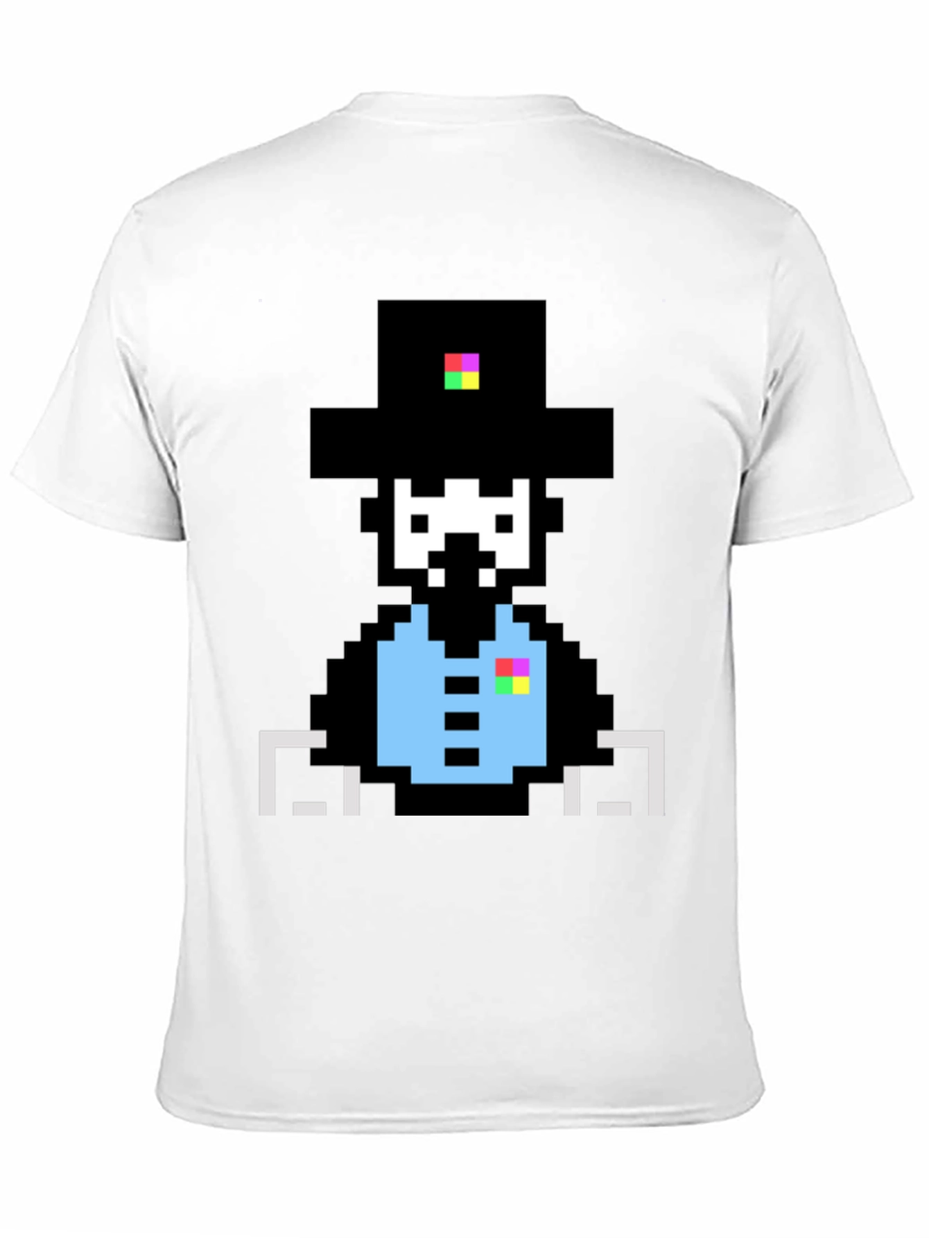 Pixel Art Gentleman Graphic T-Shirt