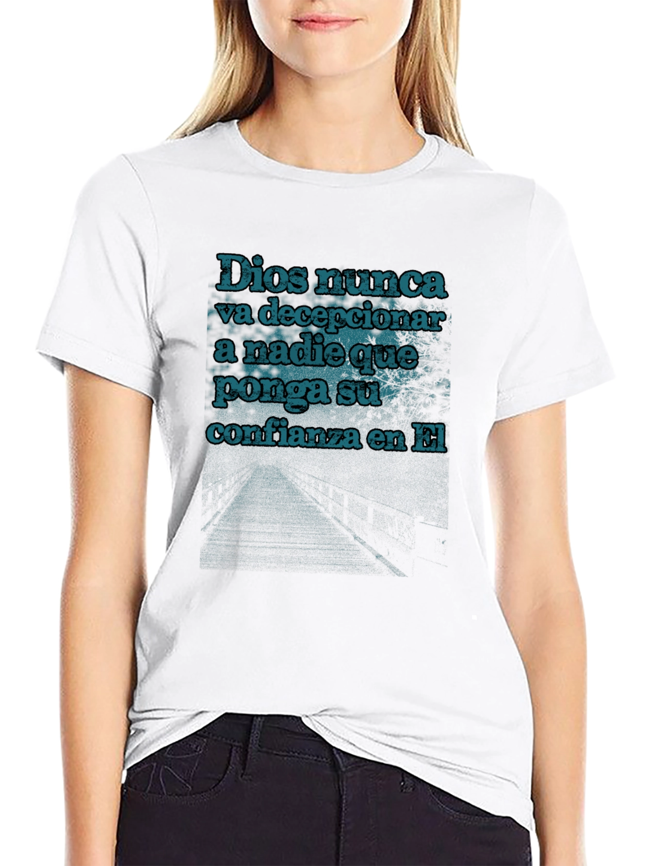 Faithful T-Shirt: Dios Nunca Design