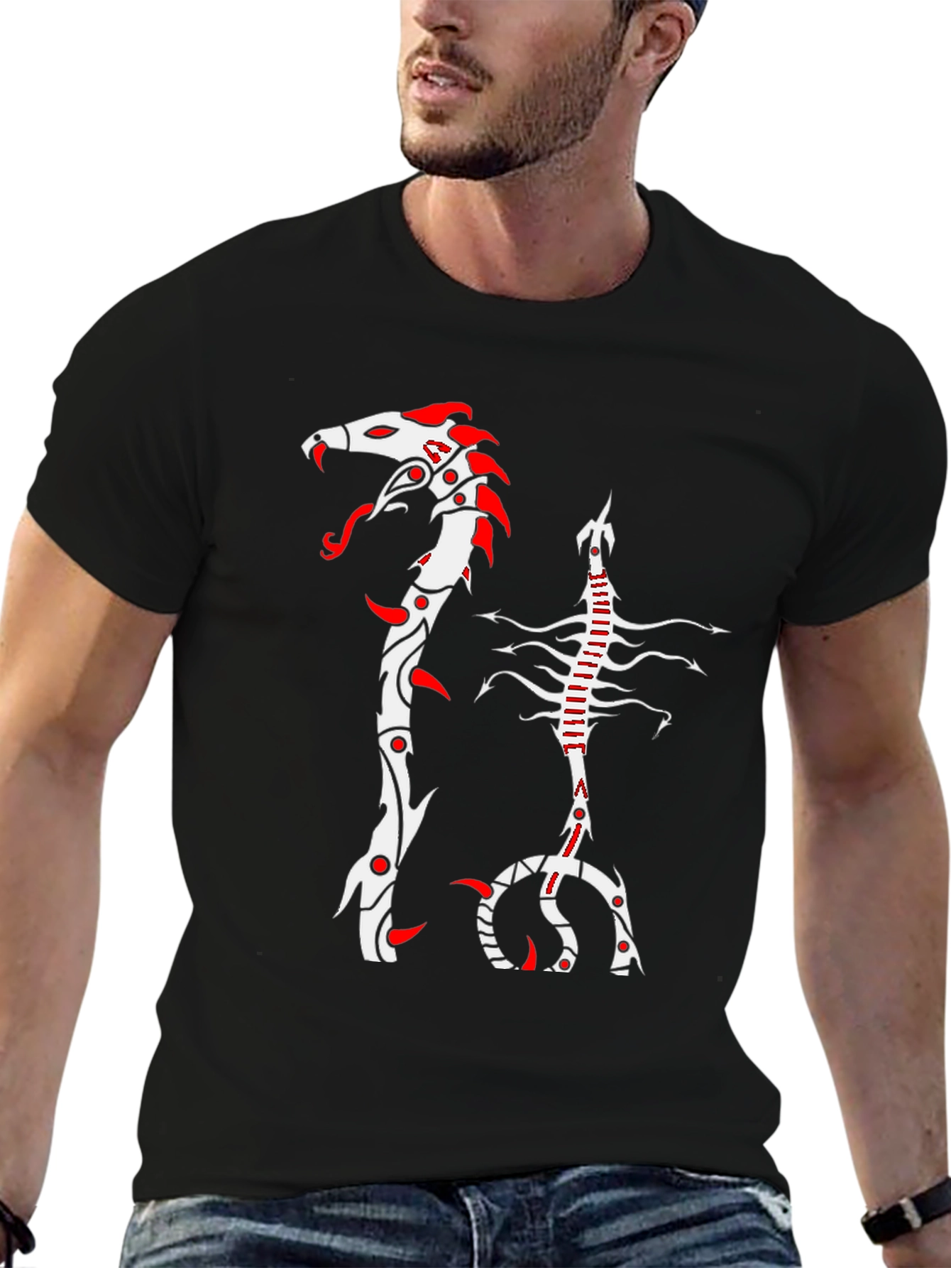 Tribal Snake & Scorpion Graphic Tee