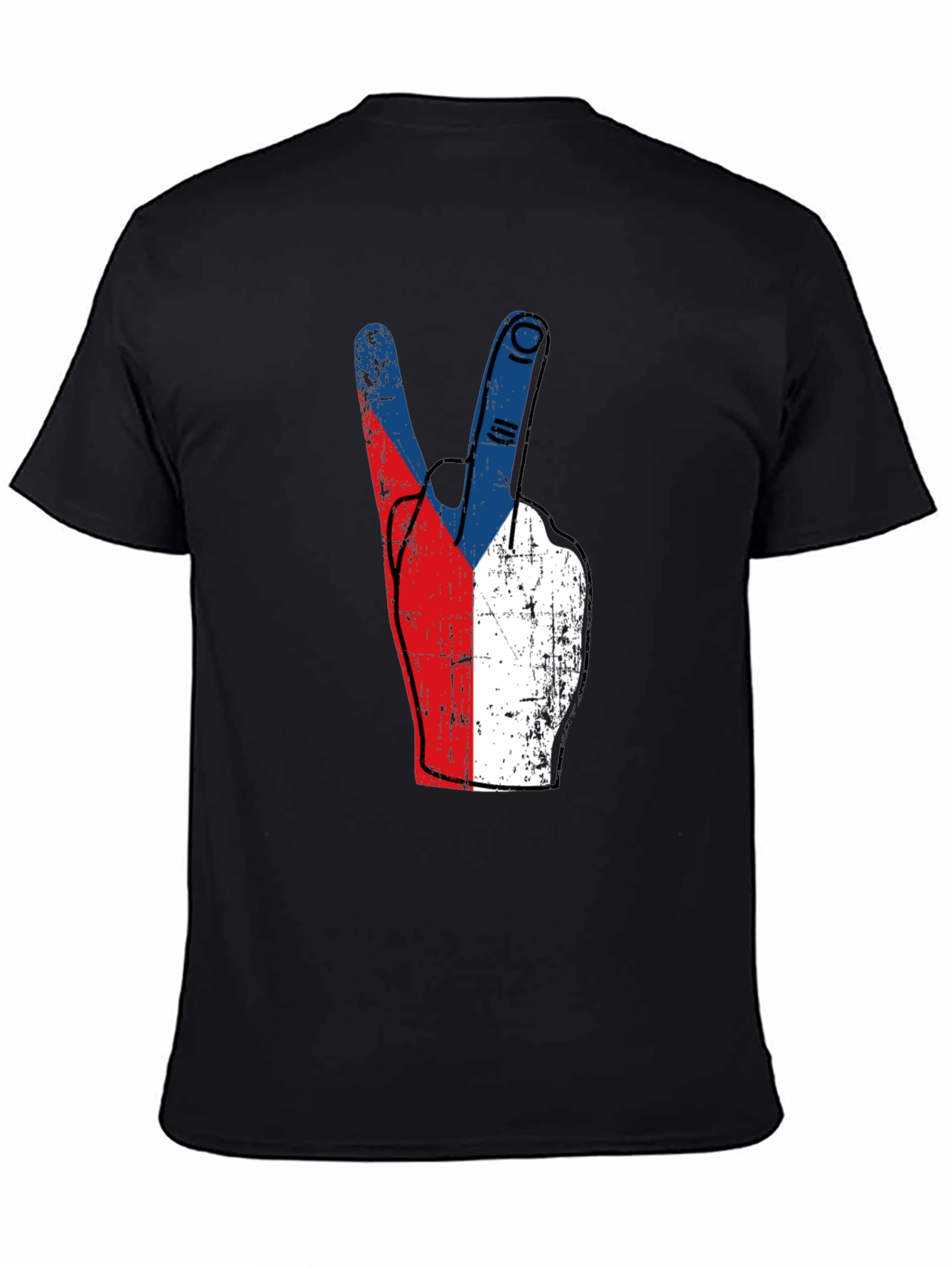 Czech Republic Flag Peace Sign T-Shirt