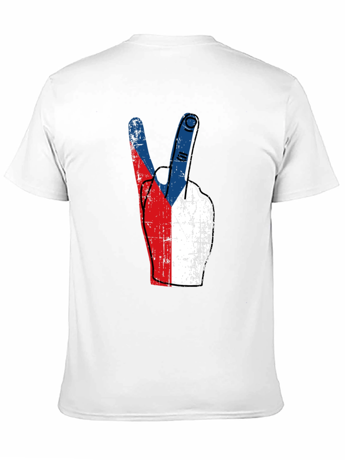 Czech Republic Flag Peace Sign T-Shirt