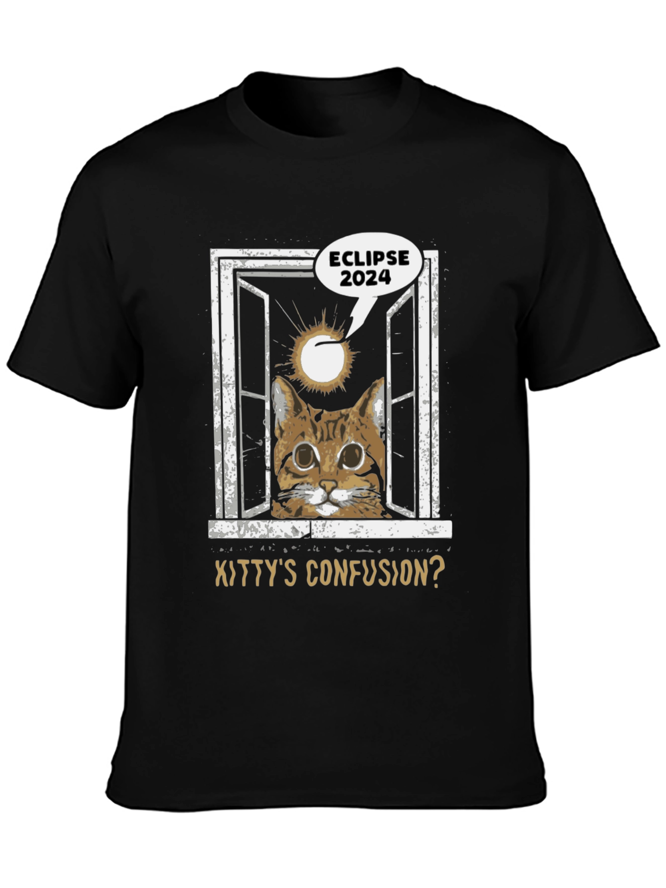 Eclipse 2024 Kitty Confusion Graphic Tee