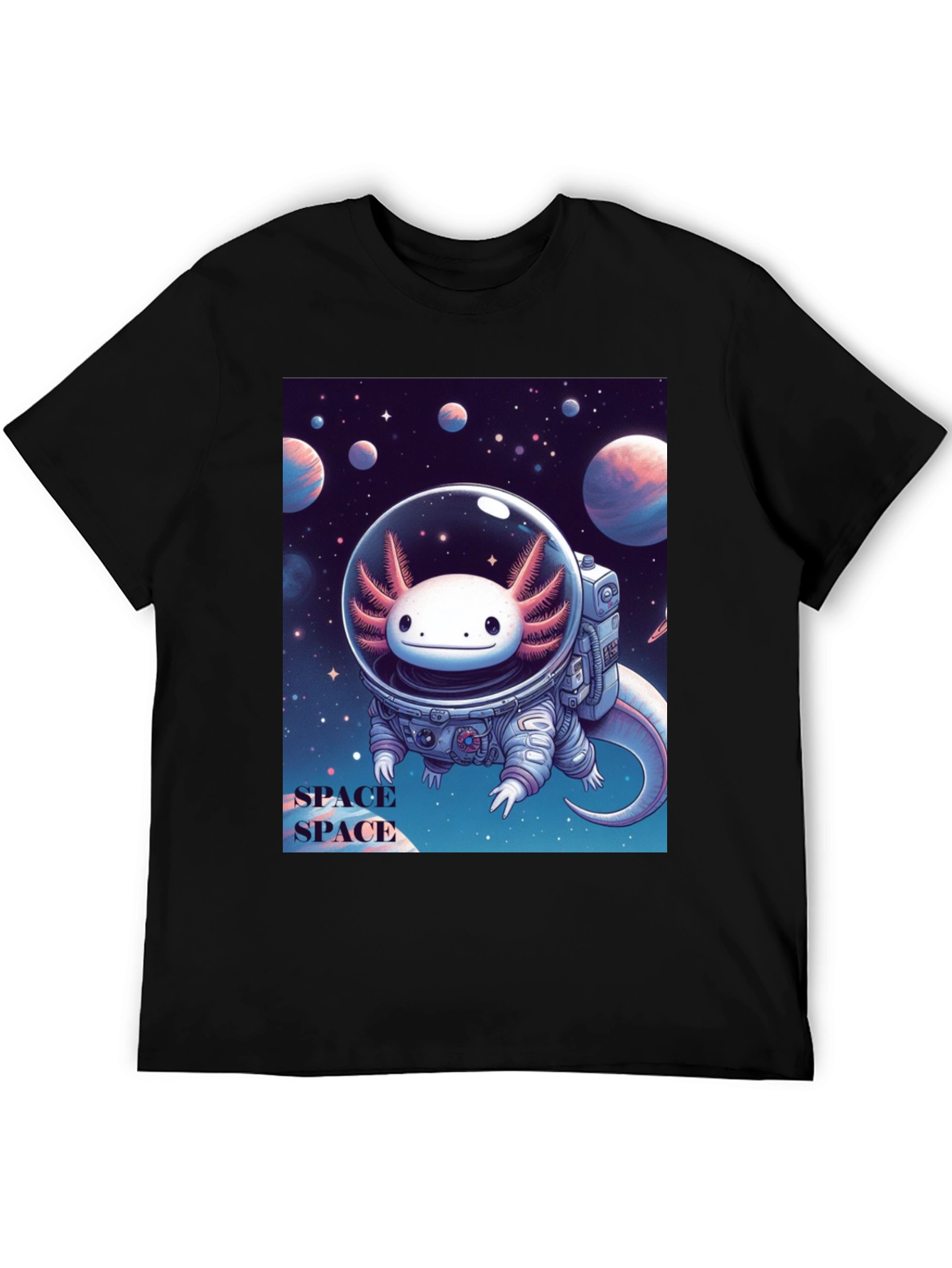 Axolotl Astronaut Graphic Tee