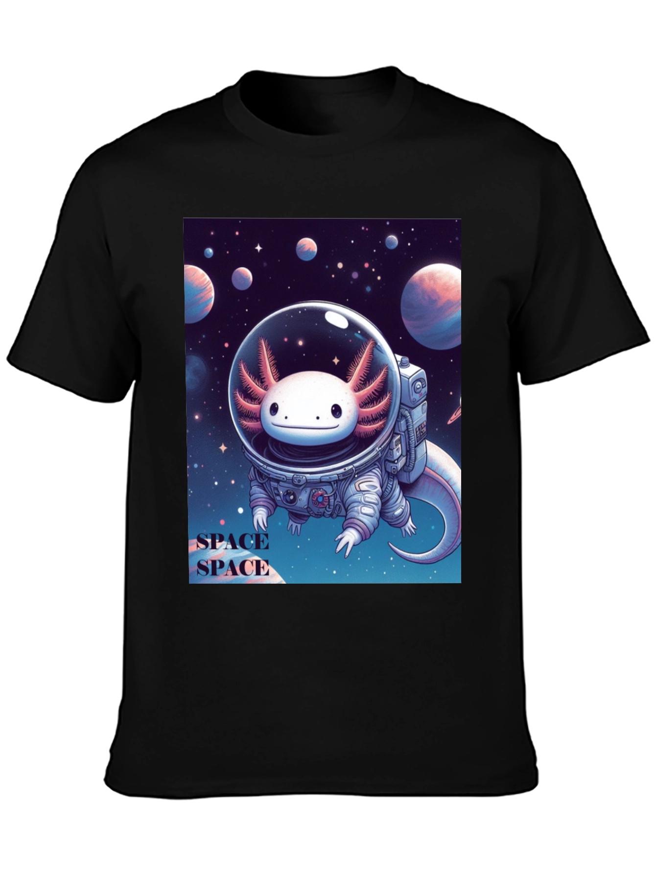 Axolotl Astronaut Graphic Tee
