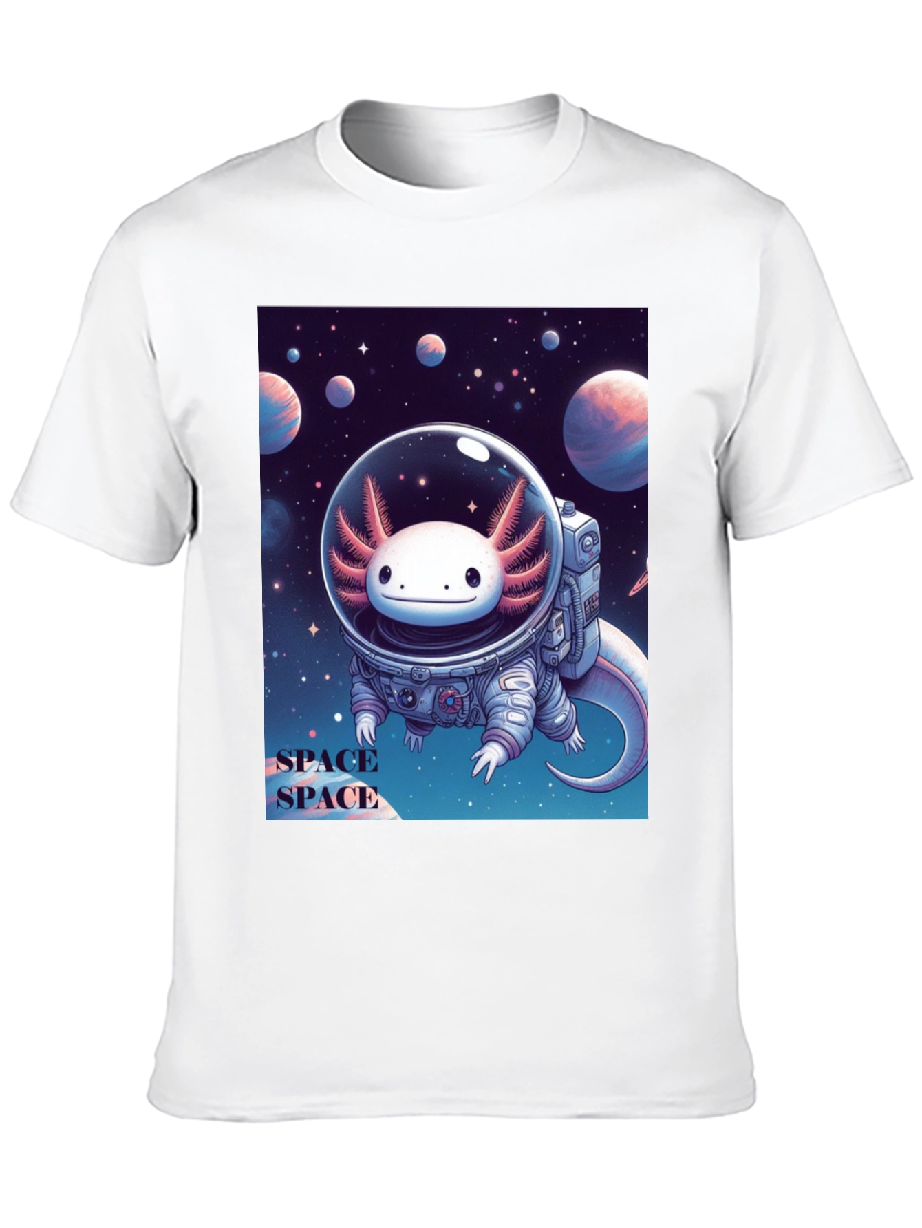 Axolotl Astronaut Graphic Tee