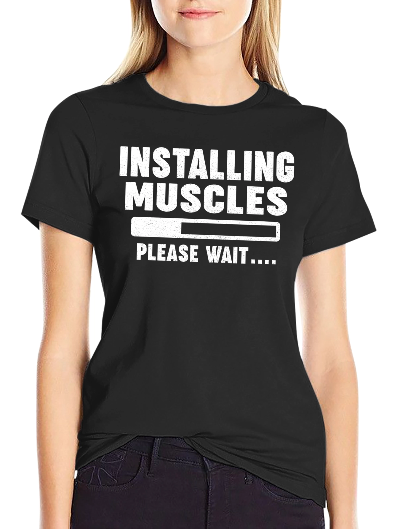 Installing Muscles Funny Workout T-Shirt