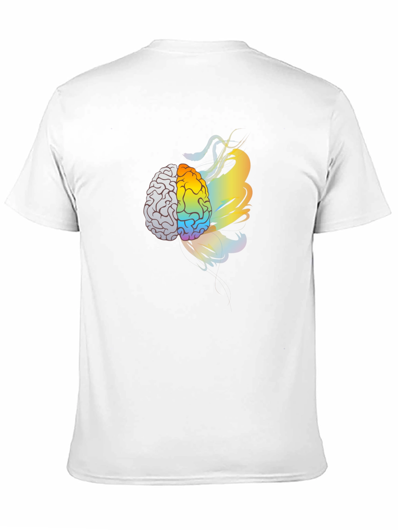 Brain Art Black T-Shirt - Creative Thinking Tee