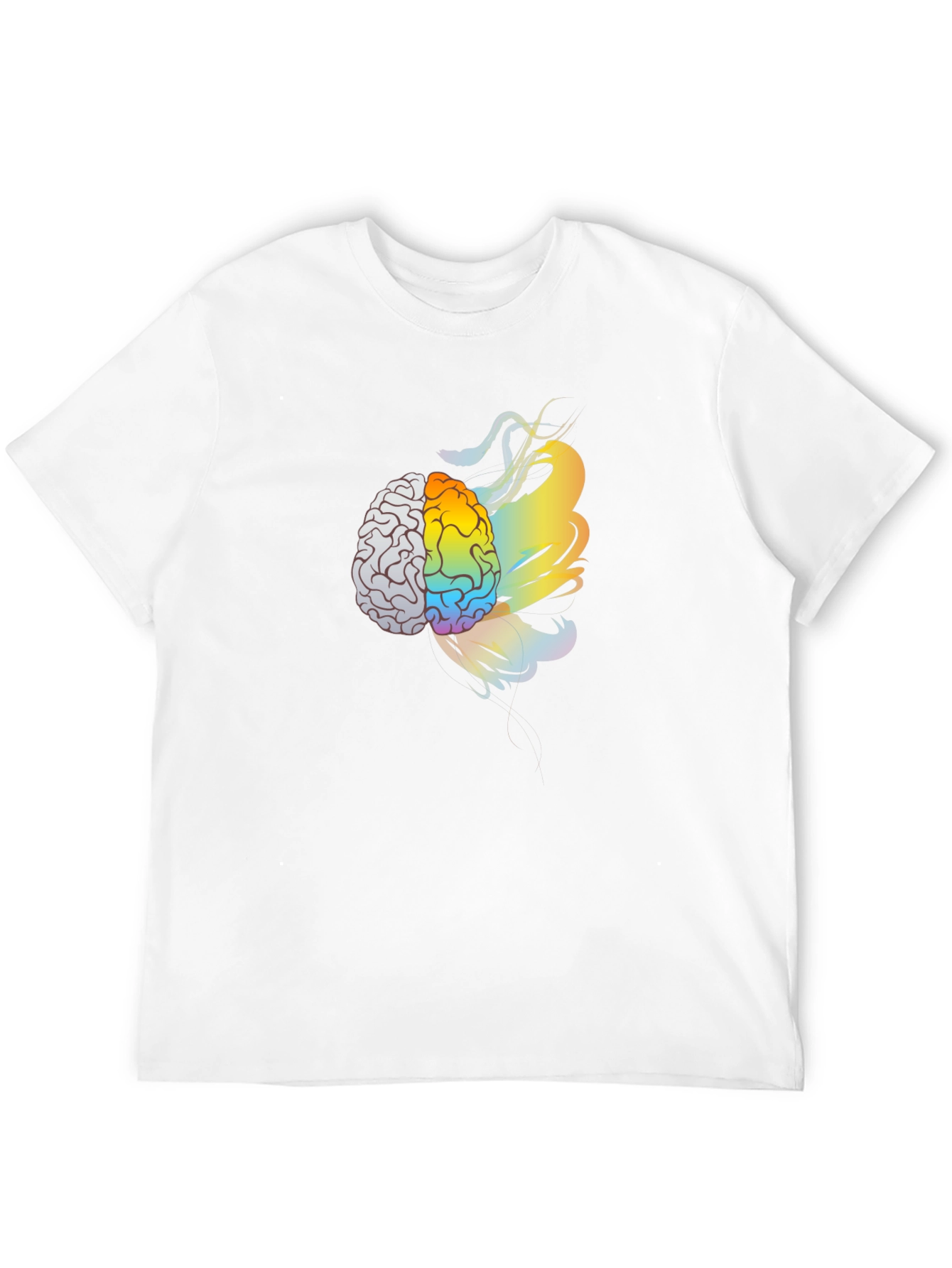 Brain Art Black T-Shirt - Creative Thinking Tee