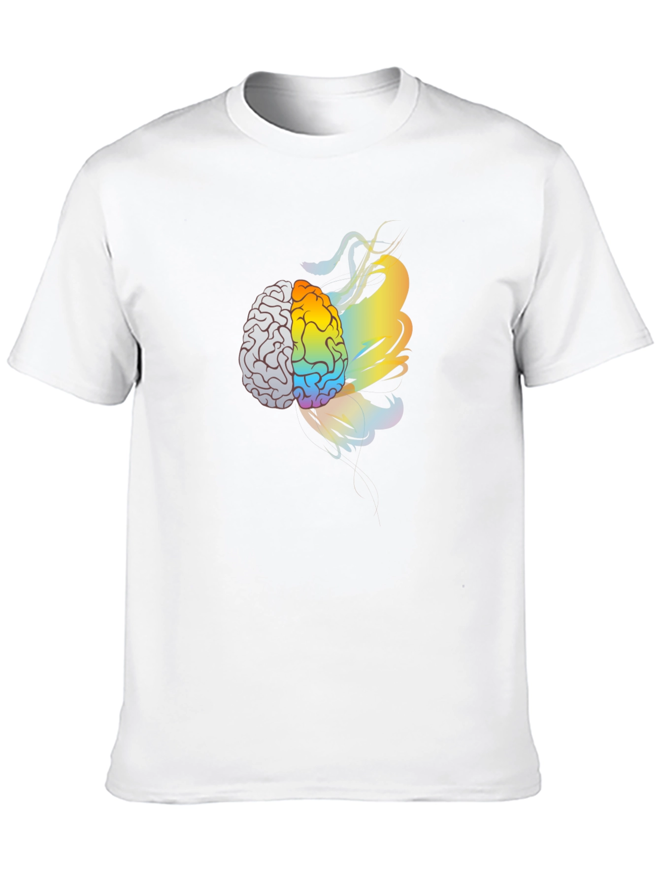 Brain Art Black T-Shirt - Creative Thinking Tee