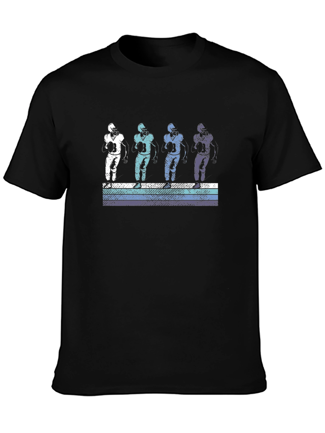 Retro Football Player Graphic T-Shirt