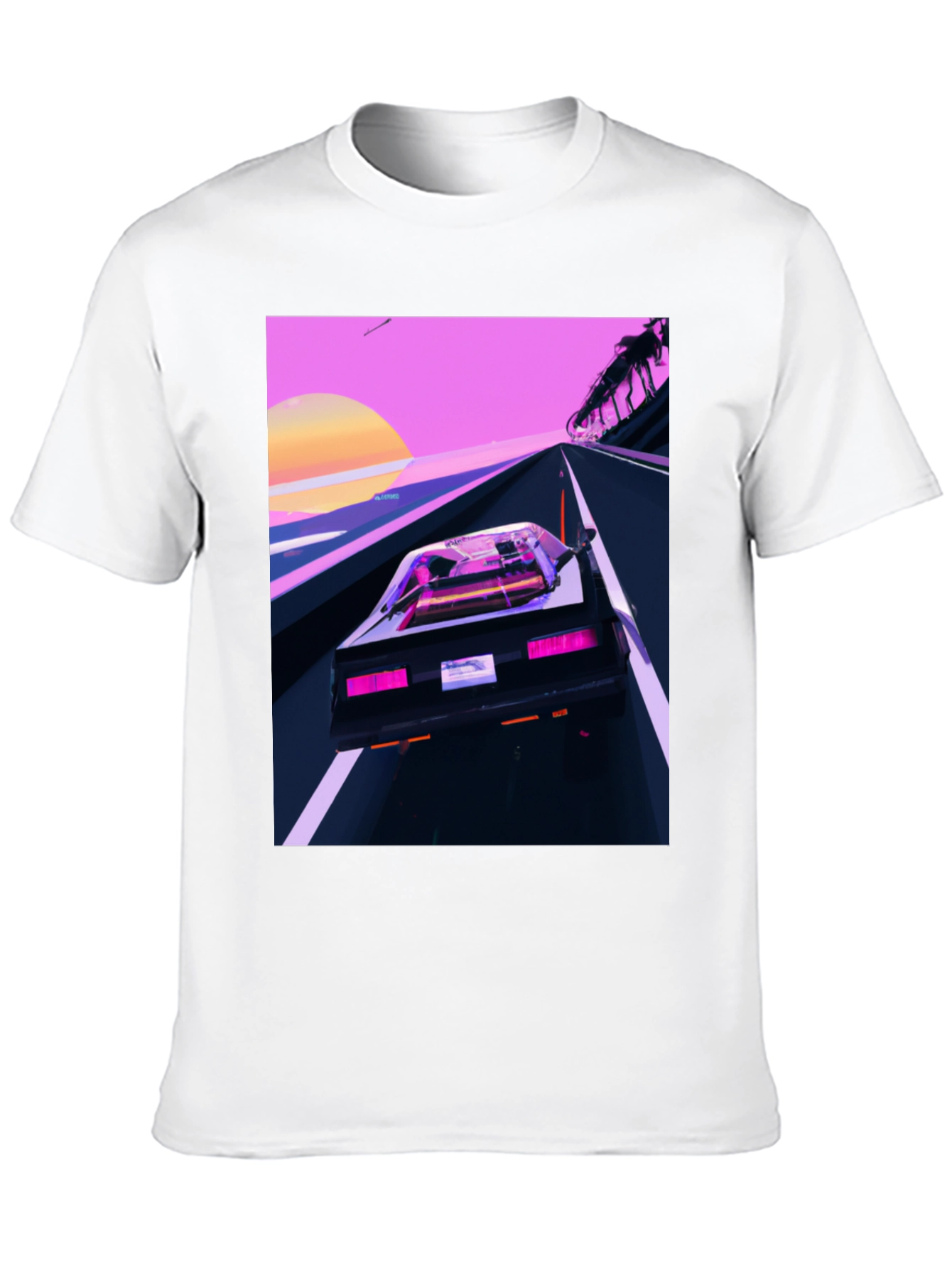 Retro Wave Car T-Shirt - Synthwave Style