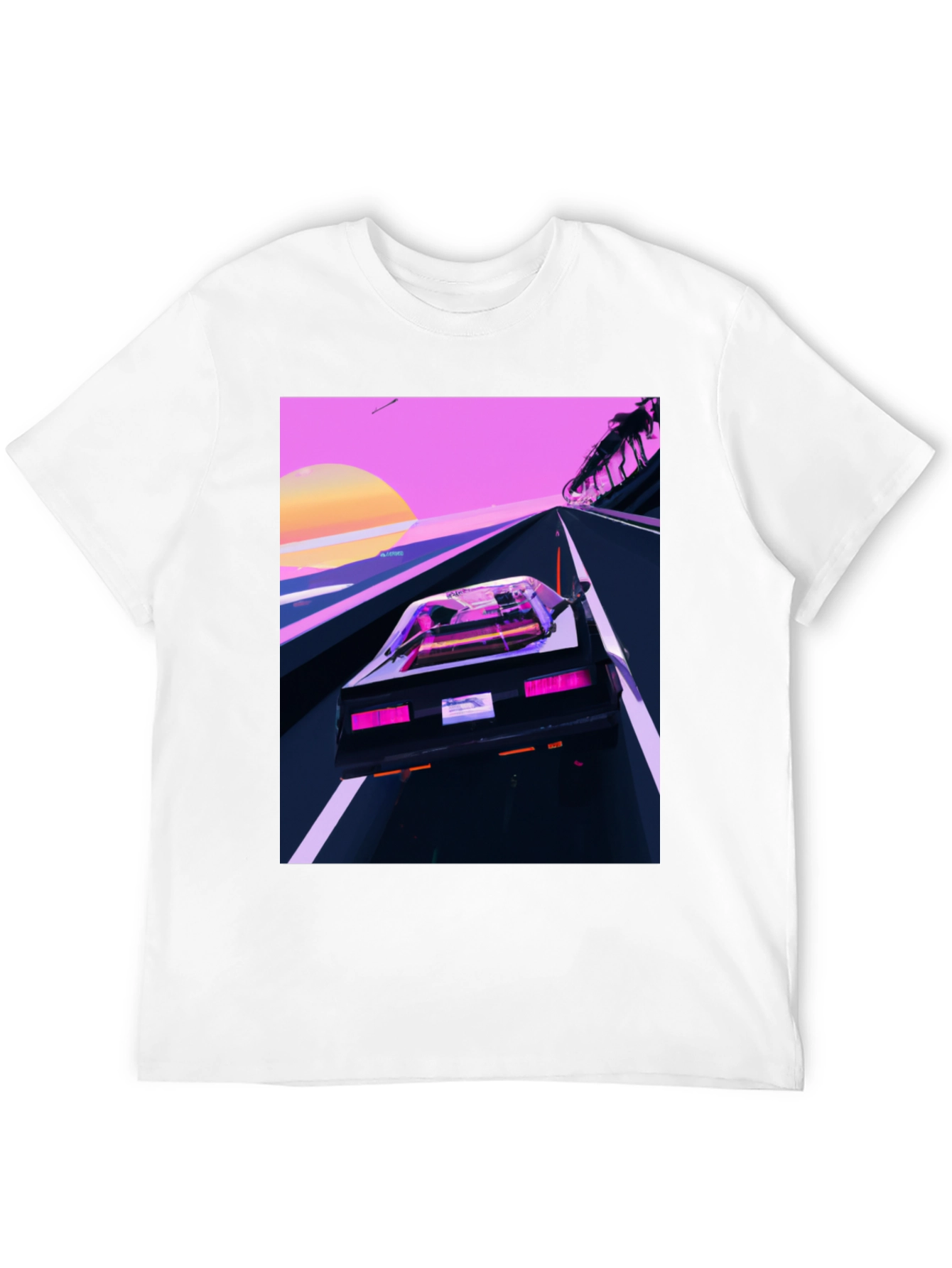 Retro Wave Car T-Shirt - Synthwave Style