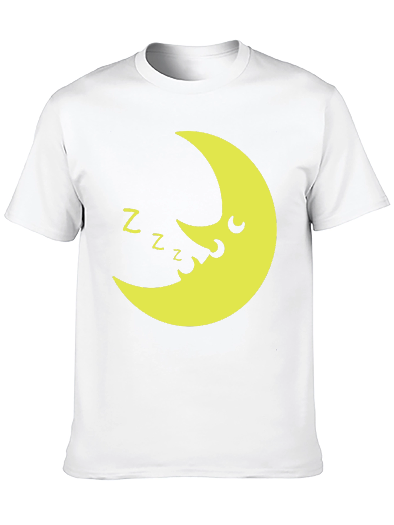 Sleepy Moon Graphic T-Shirt - Black Cotton Tee