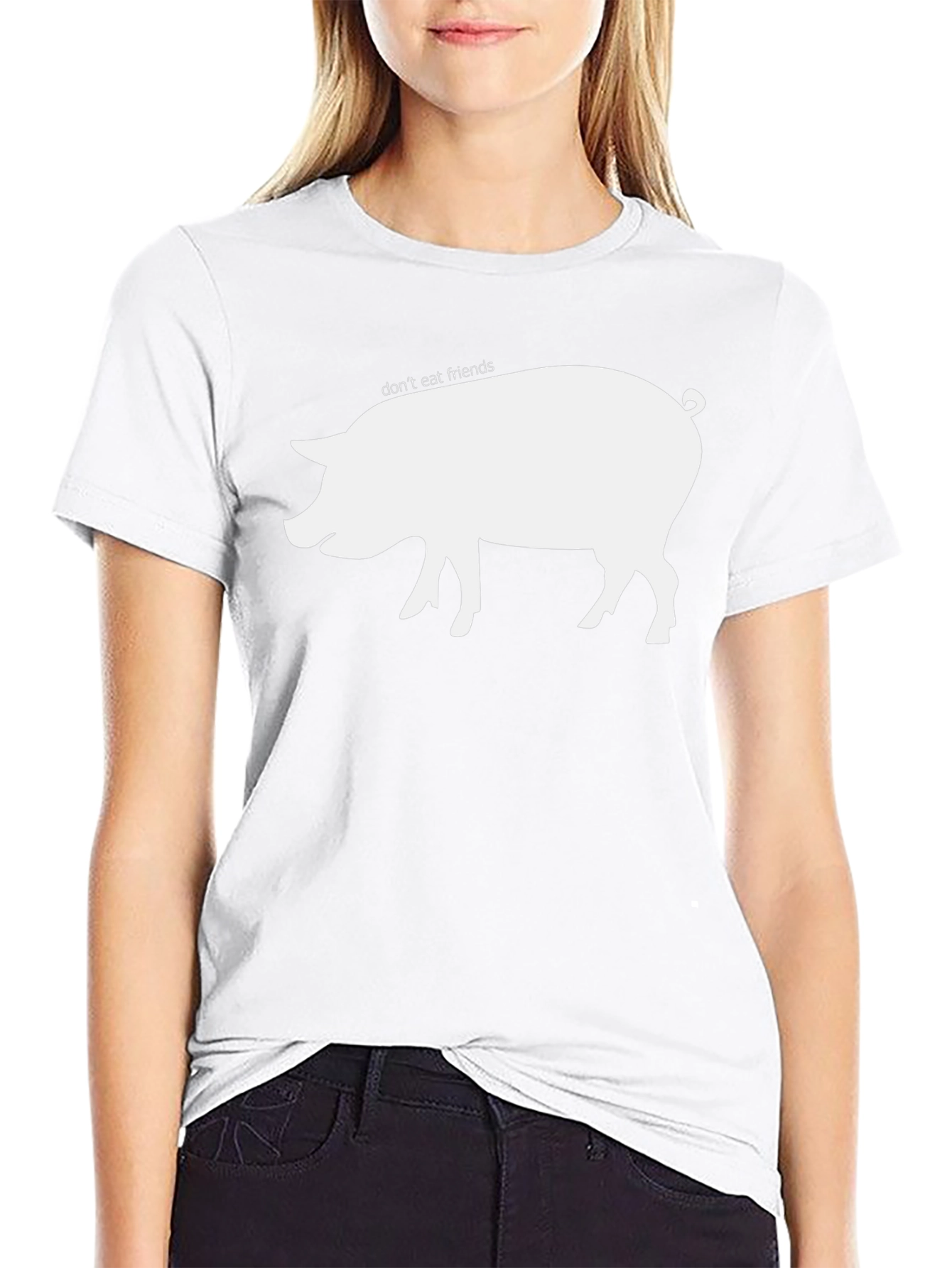 Dont Eat Friends Pig Graphic T-Shirt