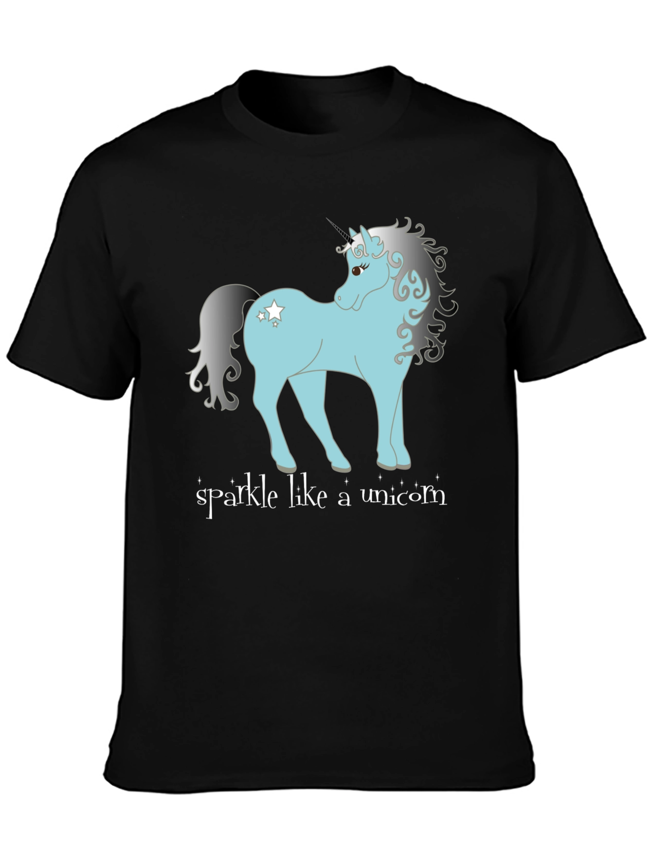 Sparkle Like a Unicorn Black T-Shirt