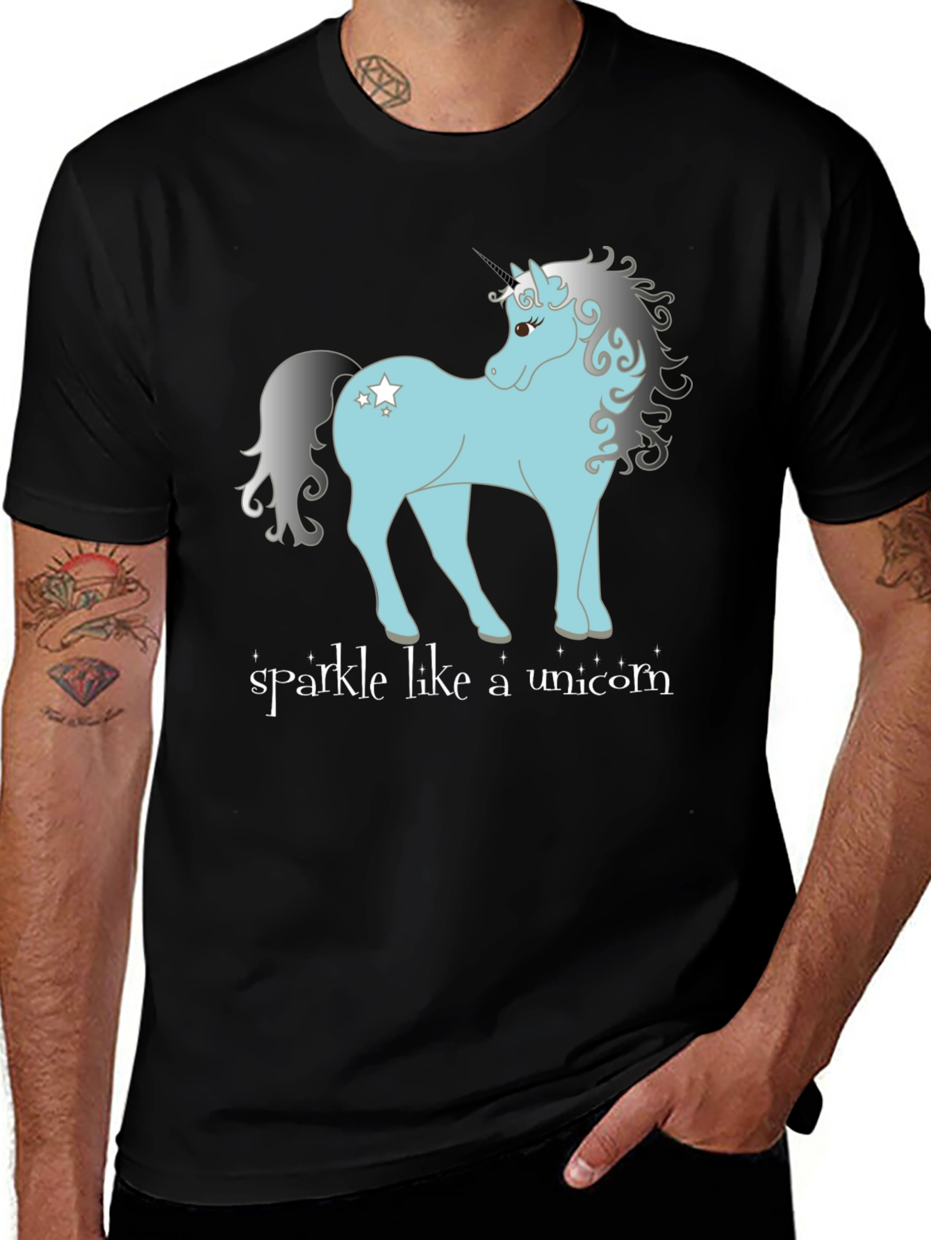 Sparkle Like a Unicorn Black T-Shirt