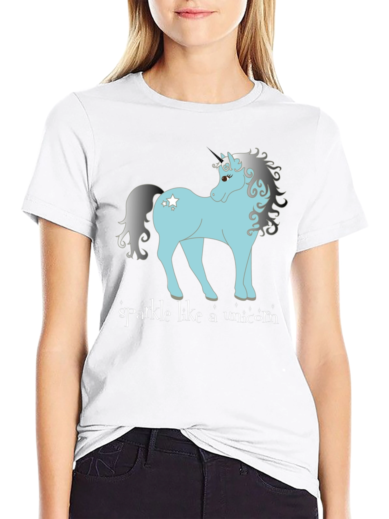 Sparkle Like a Unicorn Black T-Shirt