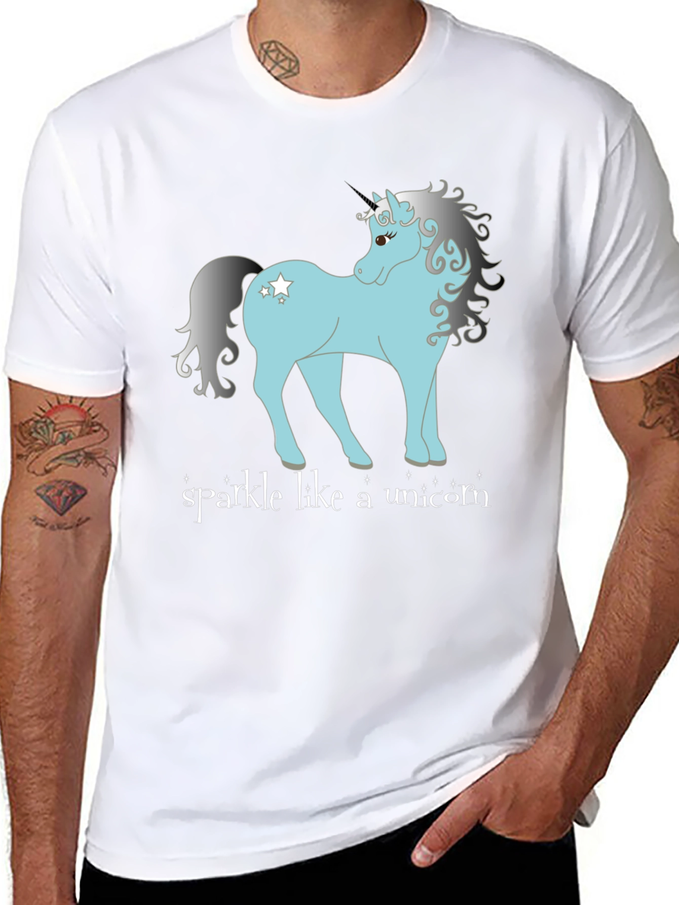 Sparkle Like a Unicorn Black T-Shirt