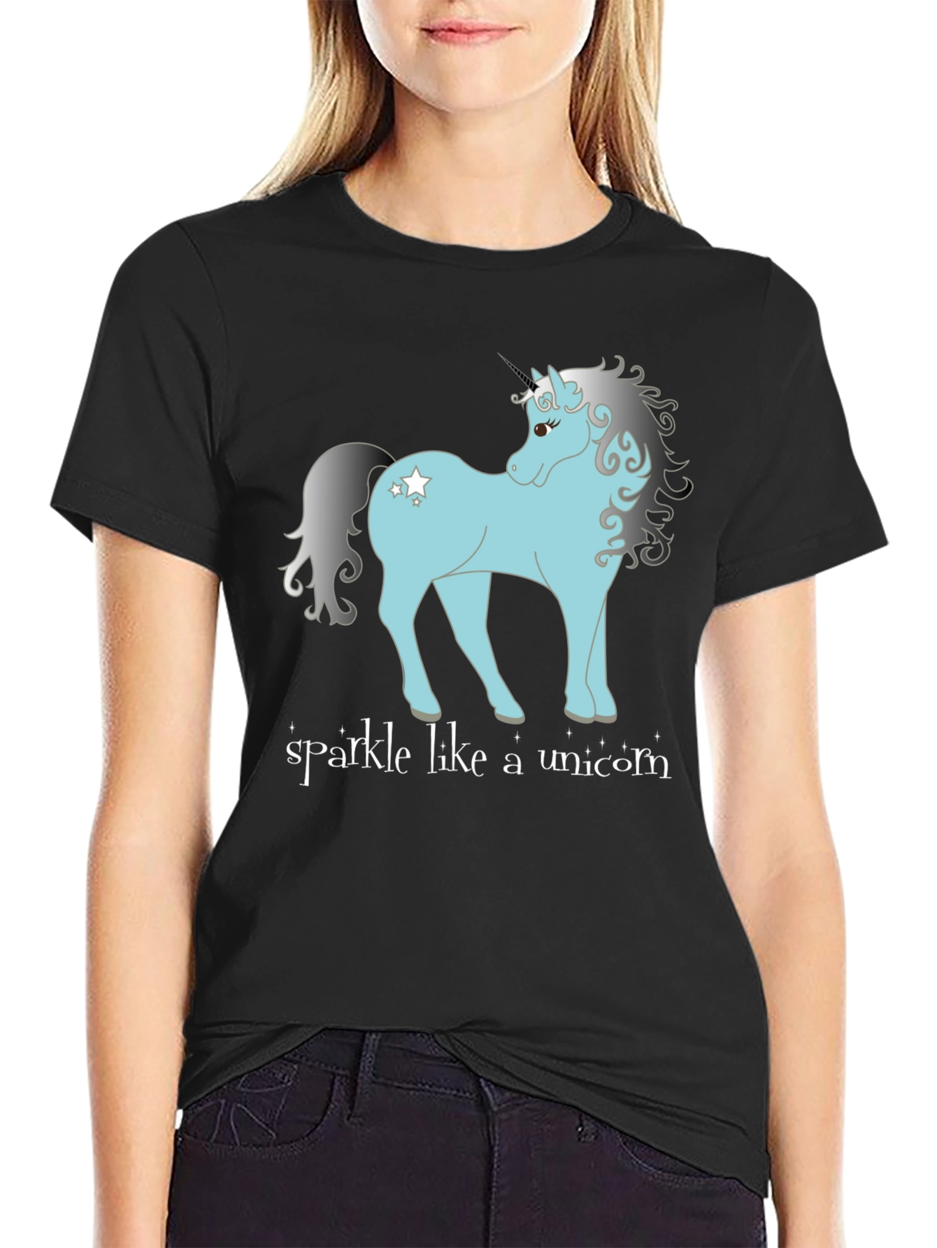 Sparkle Like a Unicorn Black T-Shirt