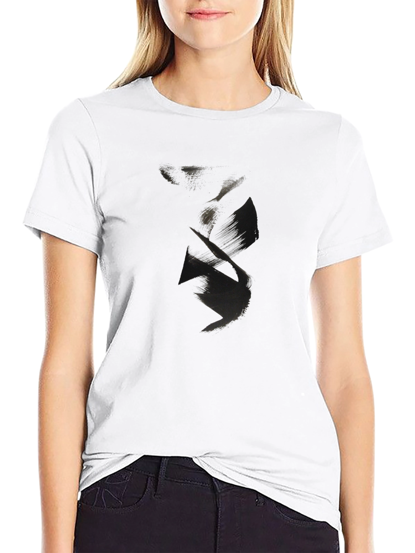 Abstract Design Black T-Shirt