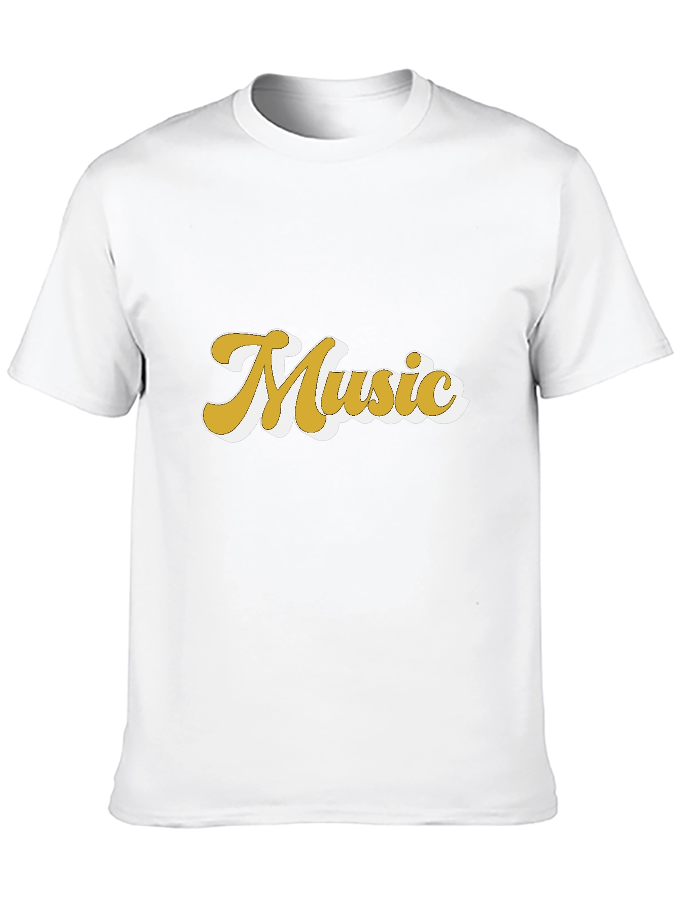 Retro Music Graphic Tee - Black Cotton T-Shirt
