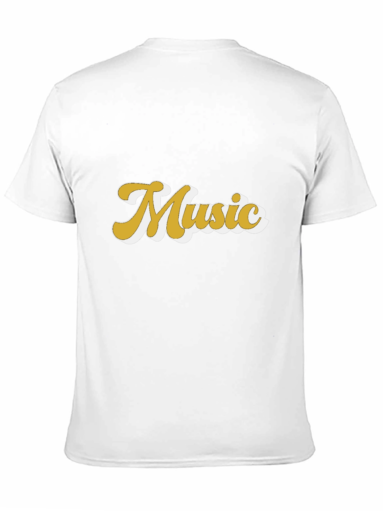 Retro Music Graphic Tee - Black Cotton T-Shirt