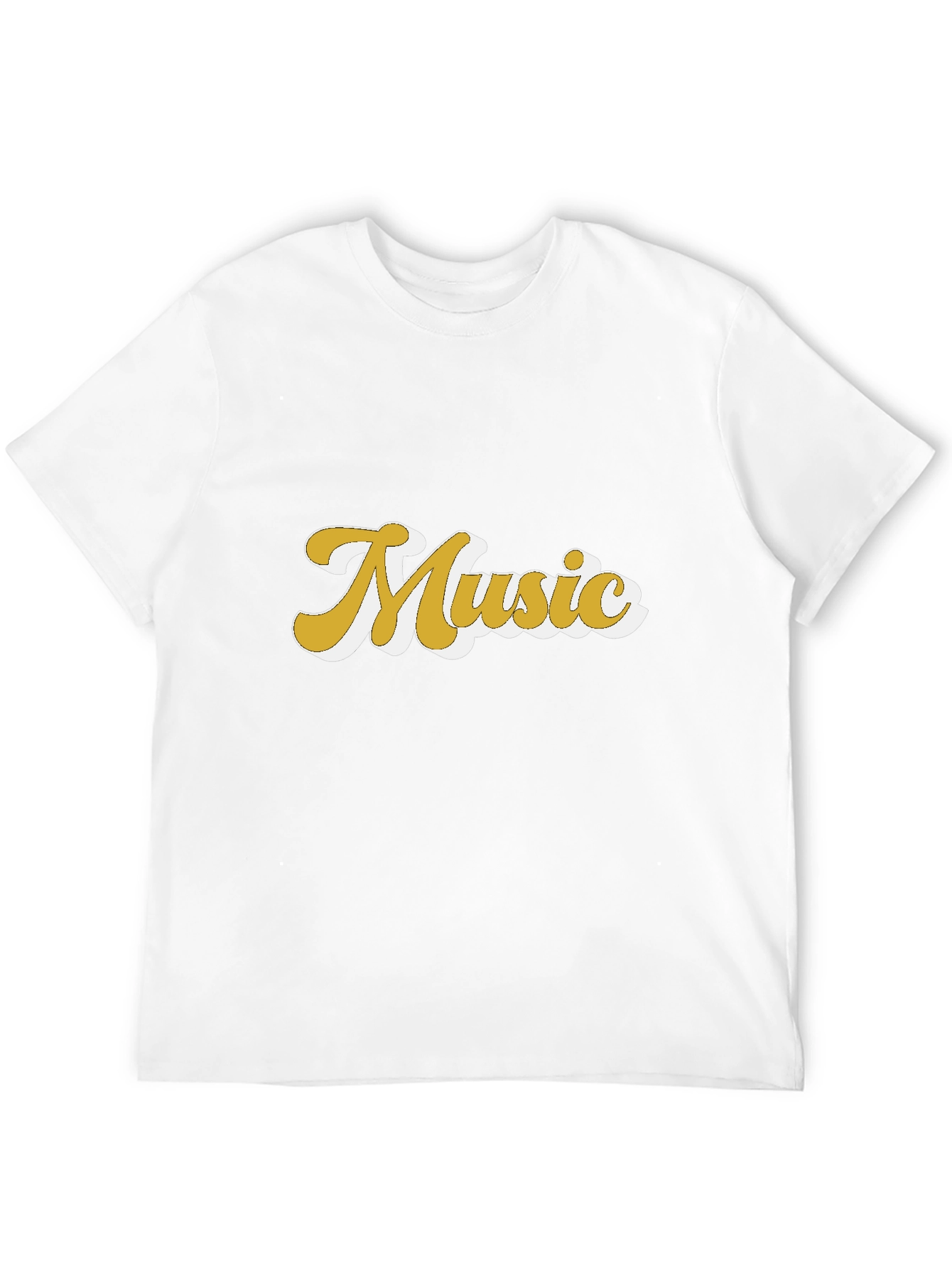 Retro Music Graphic Tee - Black Cotton T-Shirt