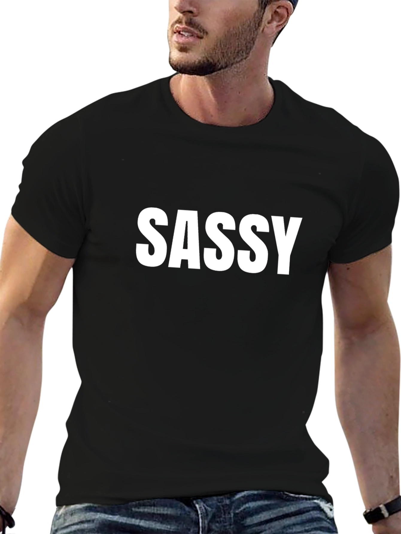 Sassy Graphic Tee - Mens Black T-Shirt