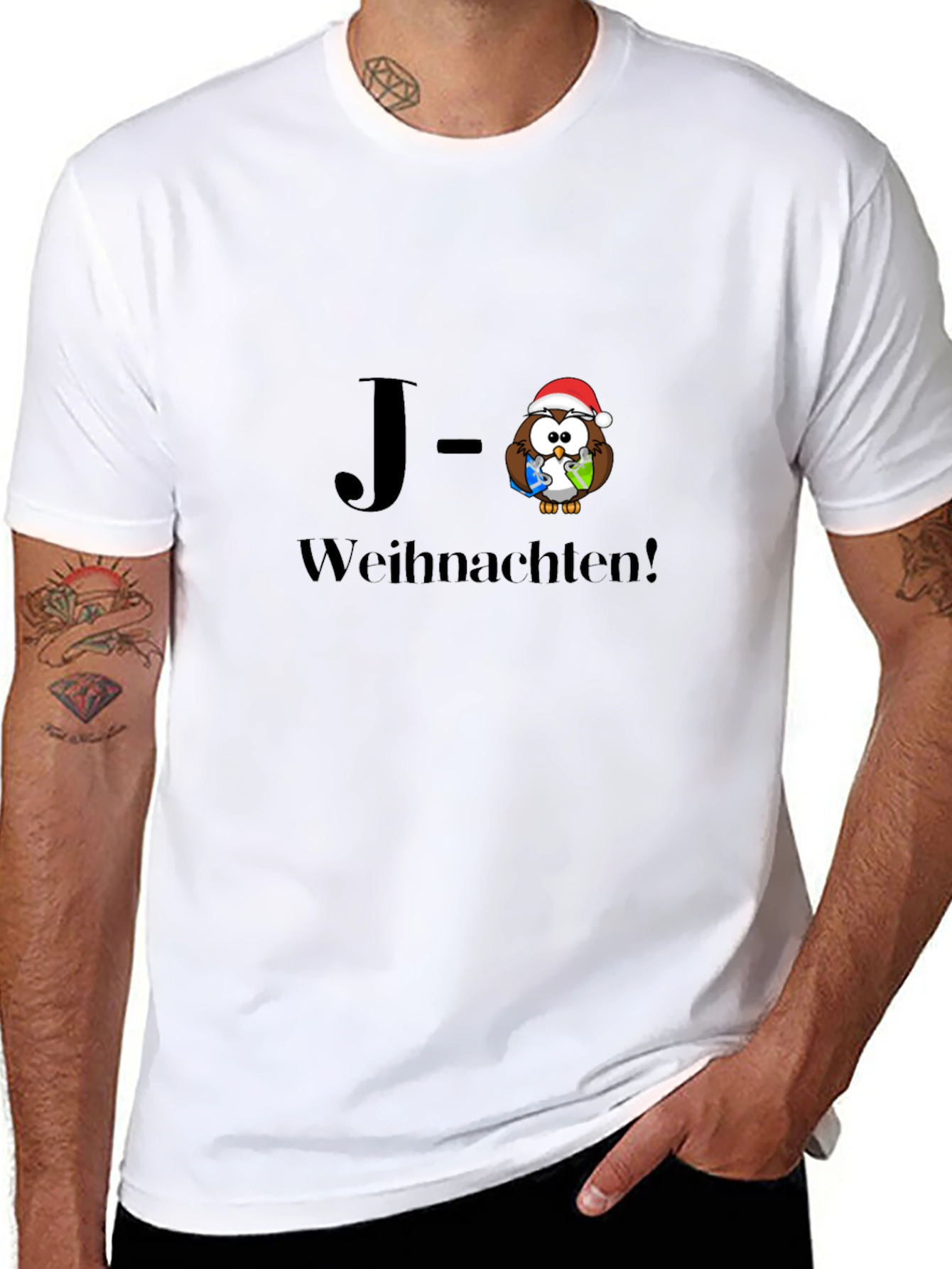 Holiday Owl T-Shirt - Frohe Weihnachten!