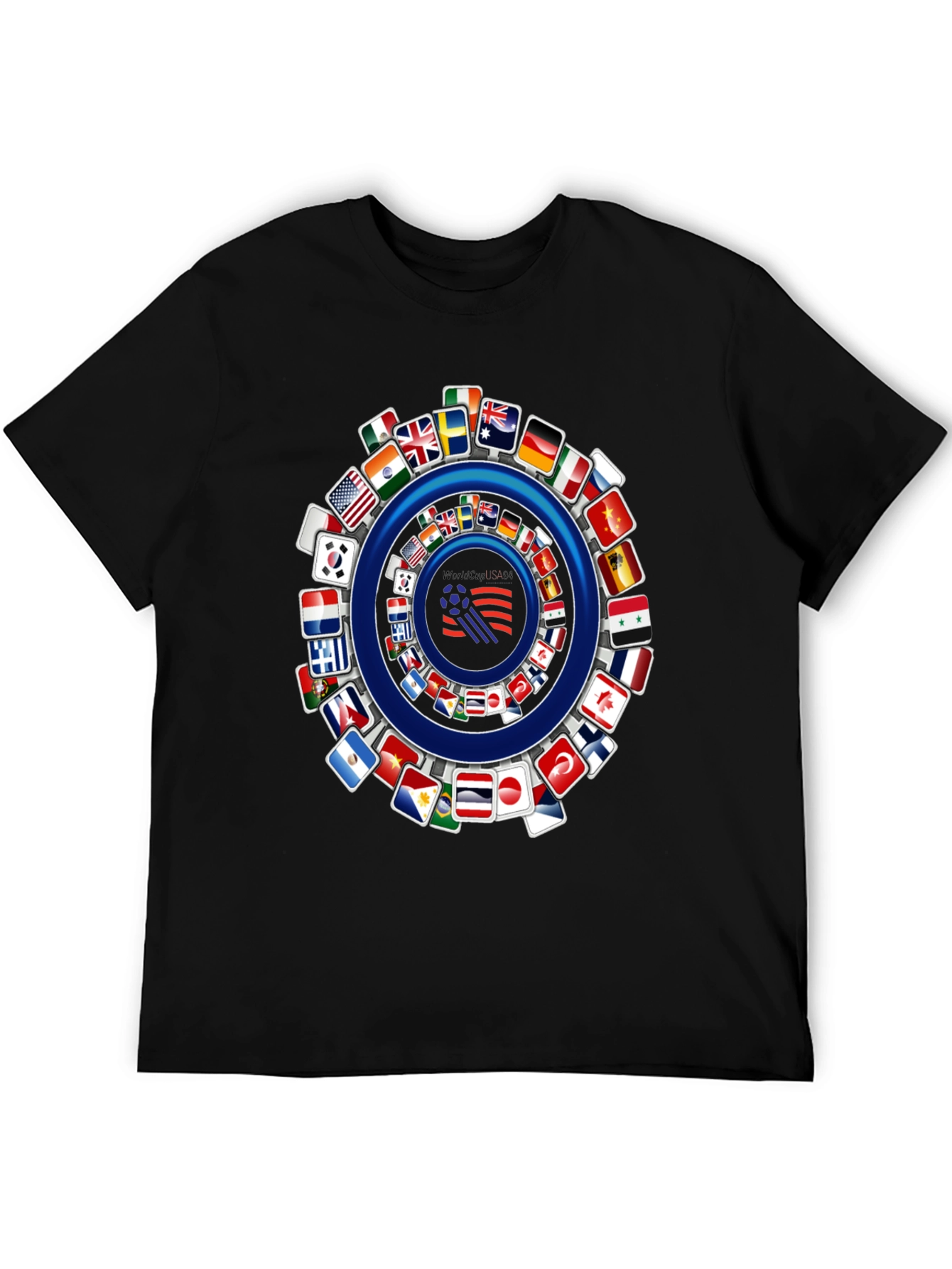 World Flags Soccer Graphic Tee - Soft Cotton