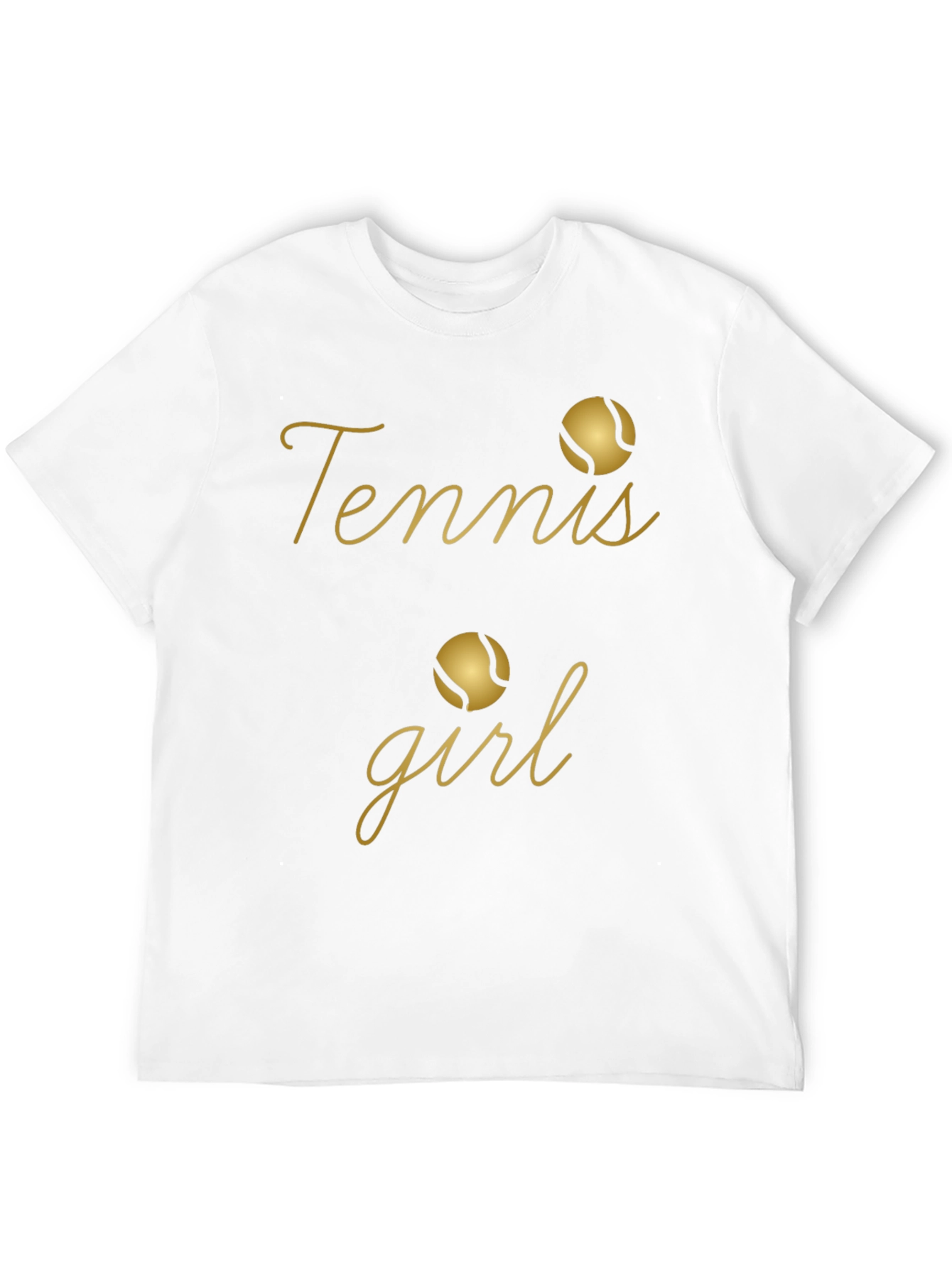 Tennis Girl Black T-Shirt