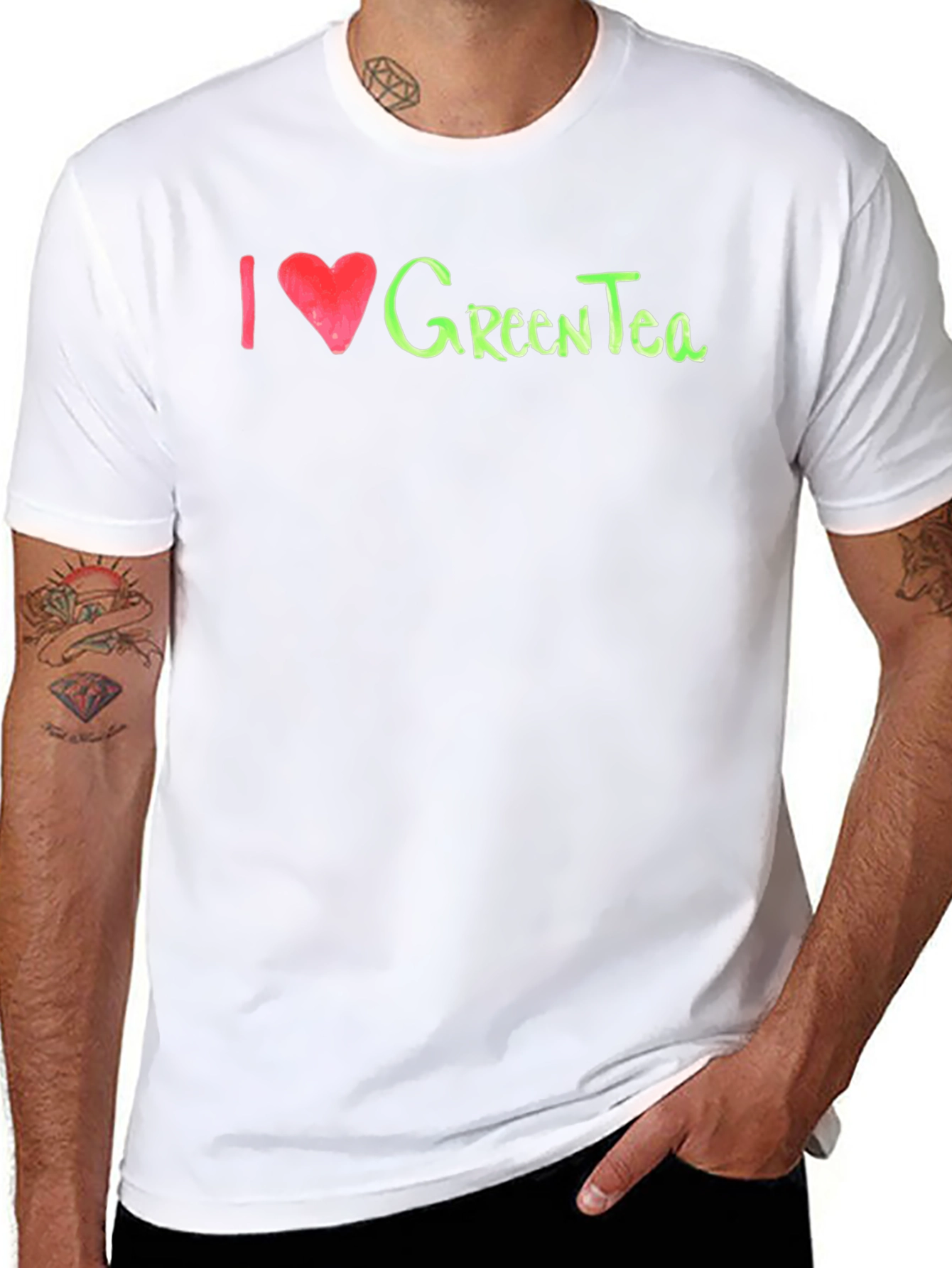 I Love Green Tea T-Shirt - Soft Cotton Blend