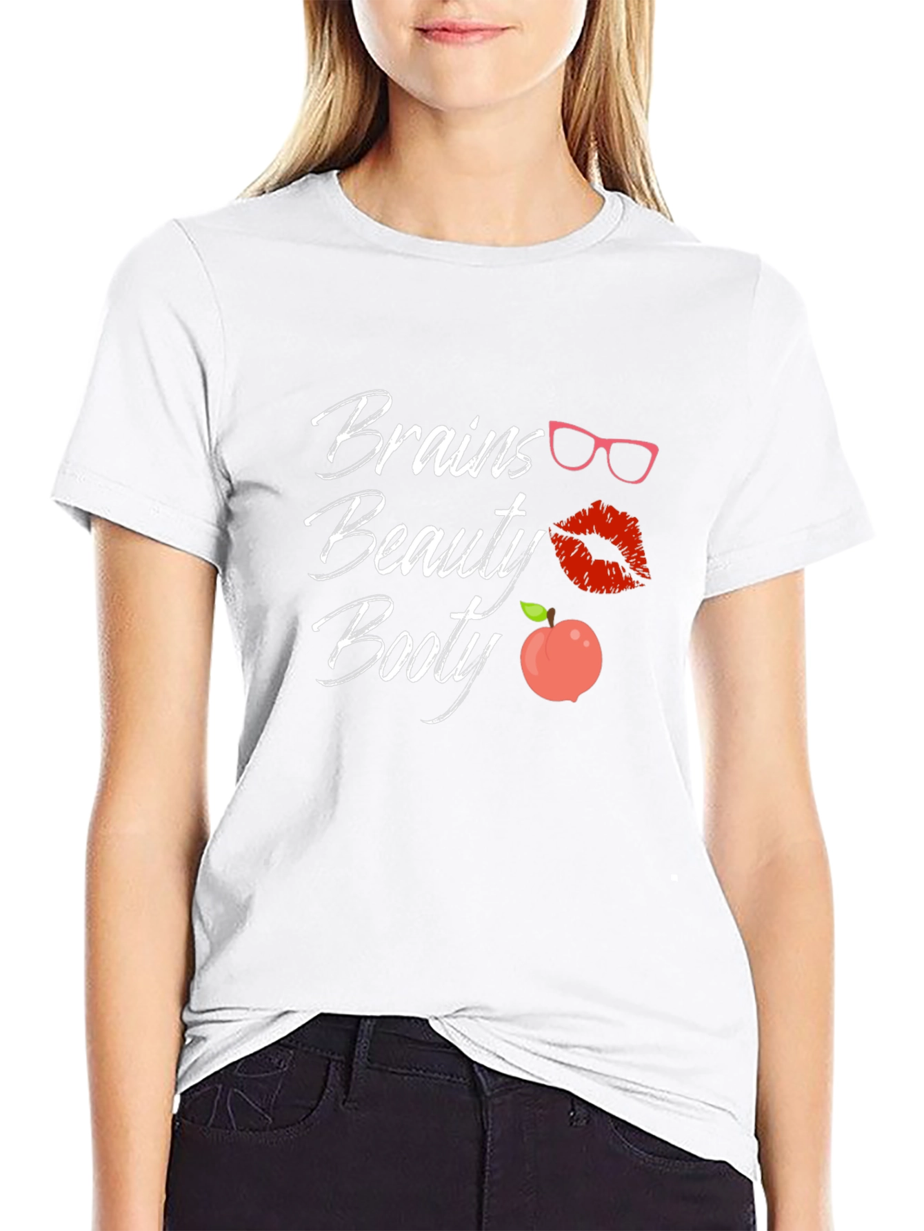 Brains Beauty Booty T-Shirt - Trendy Graphic Tee