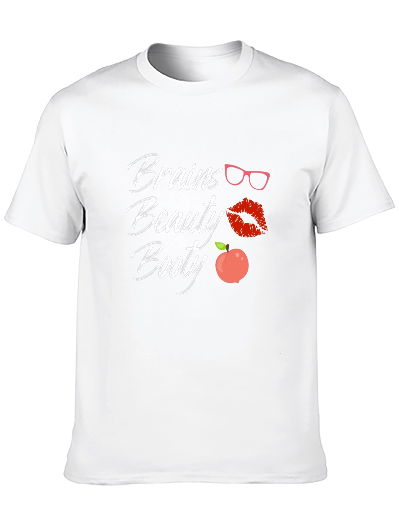 Brains Beauty Booty T-Shirt - Trendy Graphic Tee