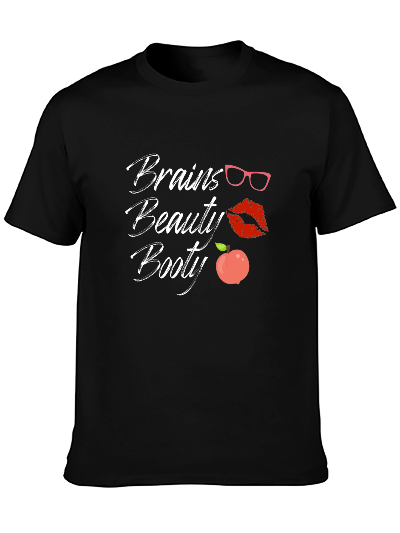 Brains Beauty Booty T-Shirt - Trendy Graphic Tee