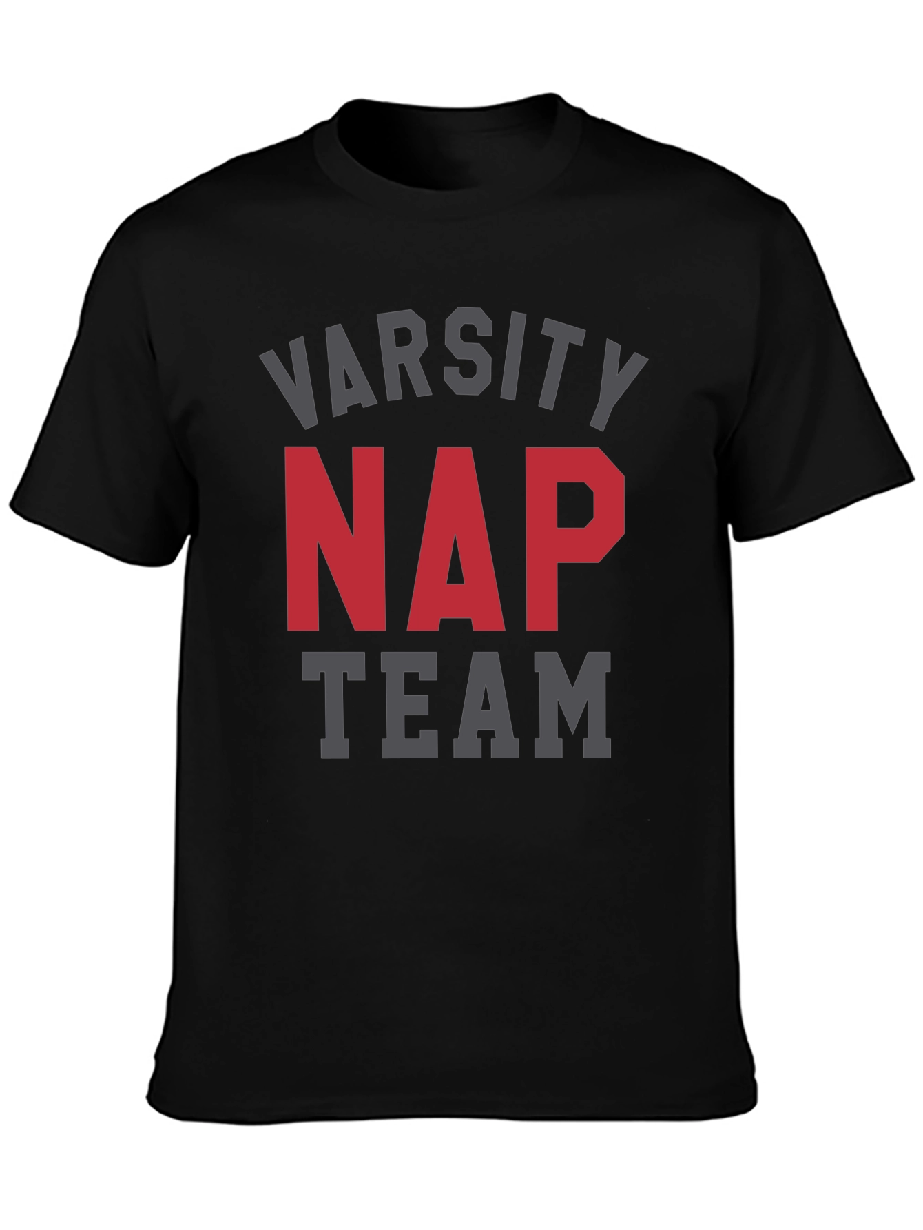Varsity Nap Team Black T-Shirt
