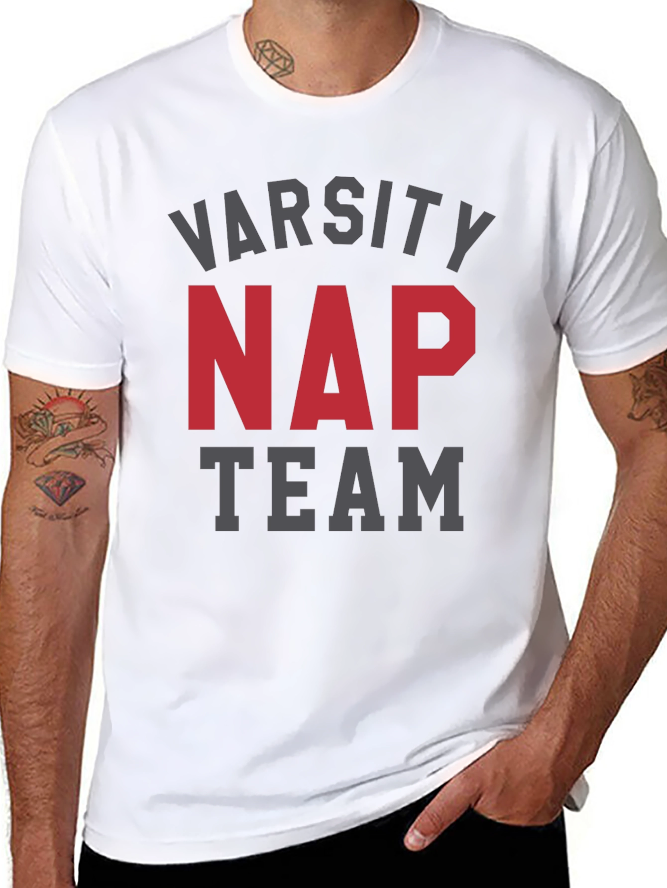 Varsity Nap Team Black T-Shirt